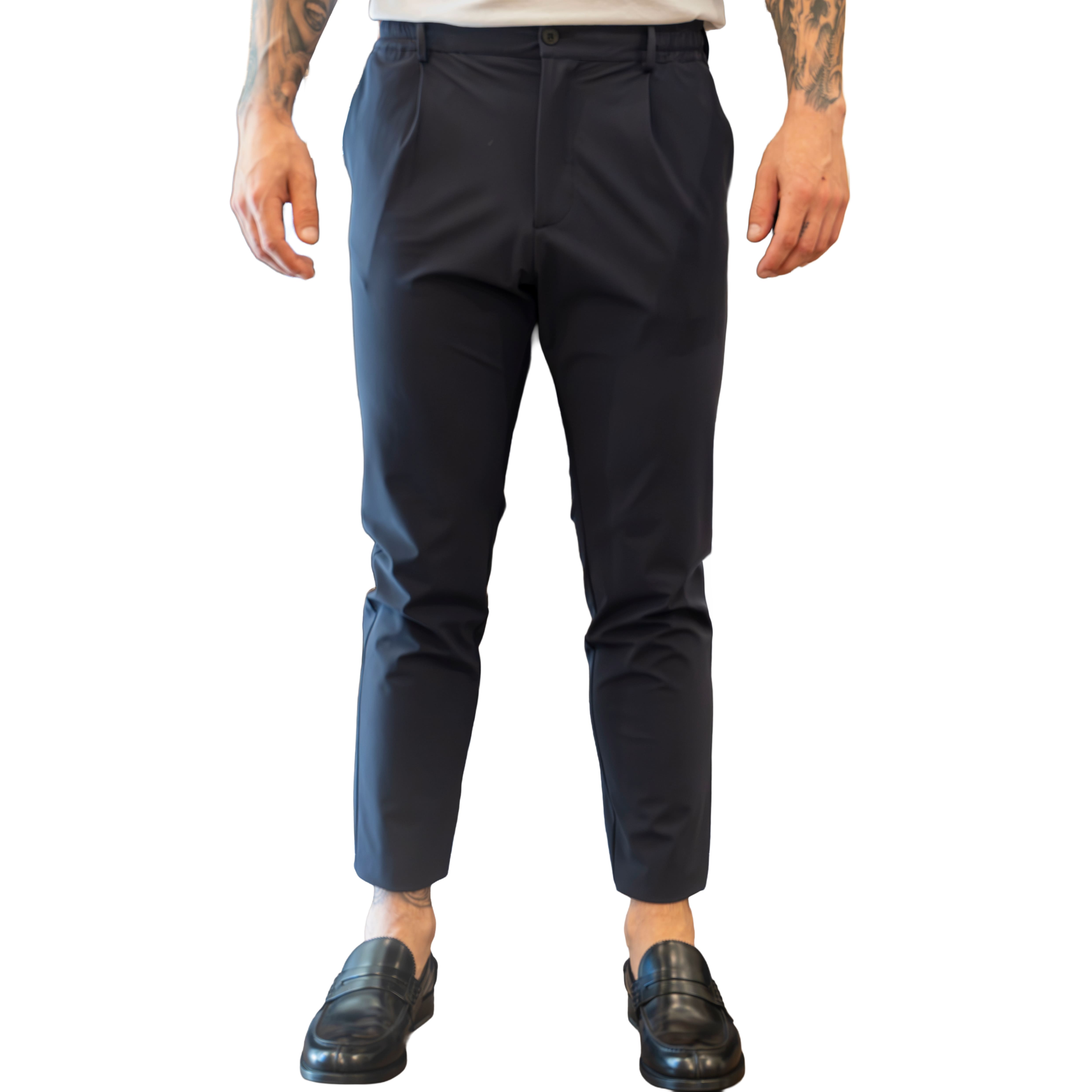 Pantaloni Mitte Cruna in Tessuto Tecnico High-Performance - Blu Notte