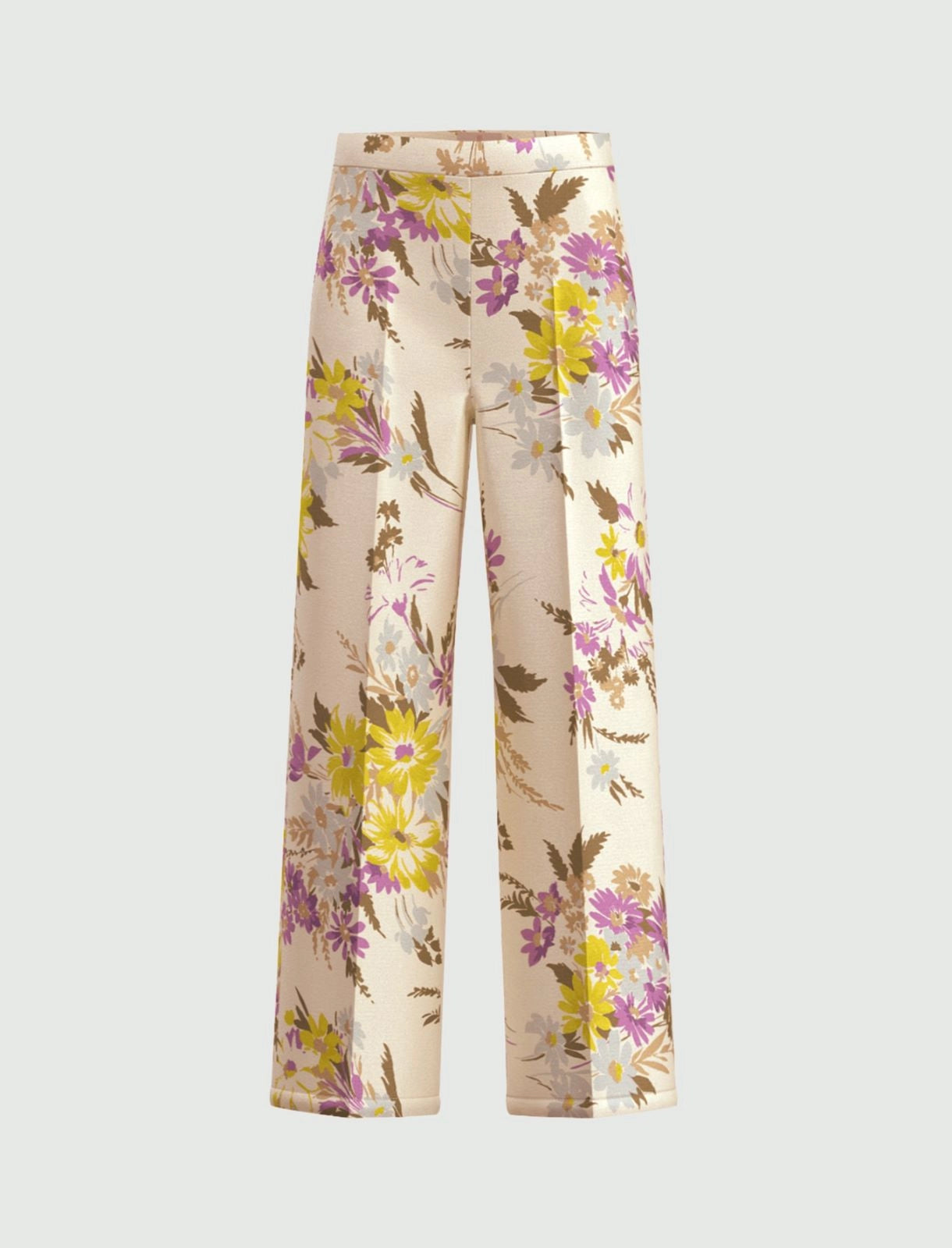 Pantalone Emme in Twill Stampato - Bianco Lana