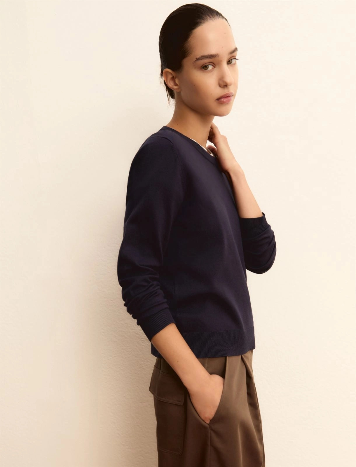 Maglia Emme in Viscosa Stretch - Blu