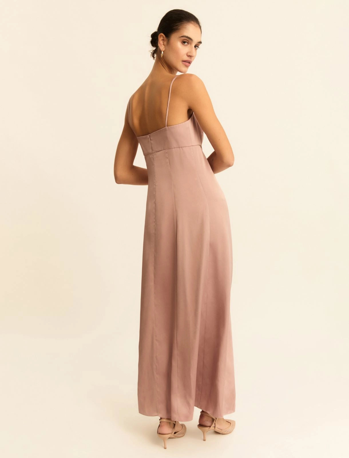 Abito Emme a Bustier in Raso - Malva