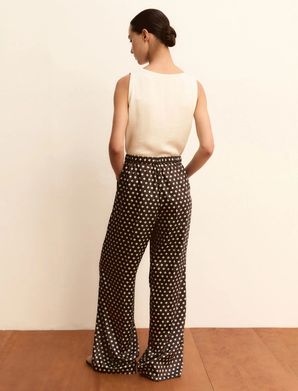 Pantalone Emme in Twill Stampato - Kaki