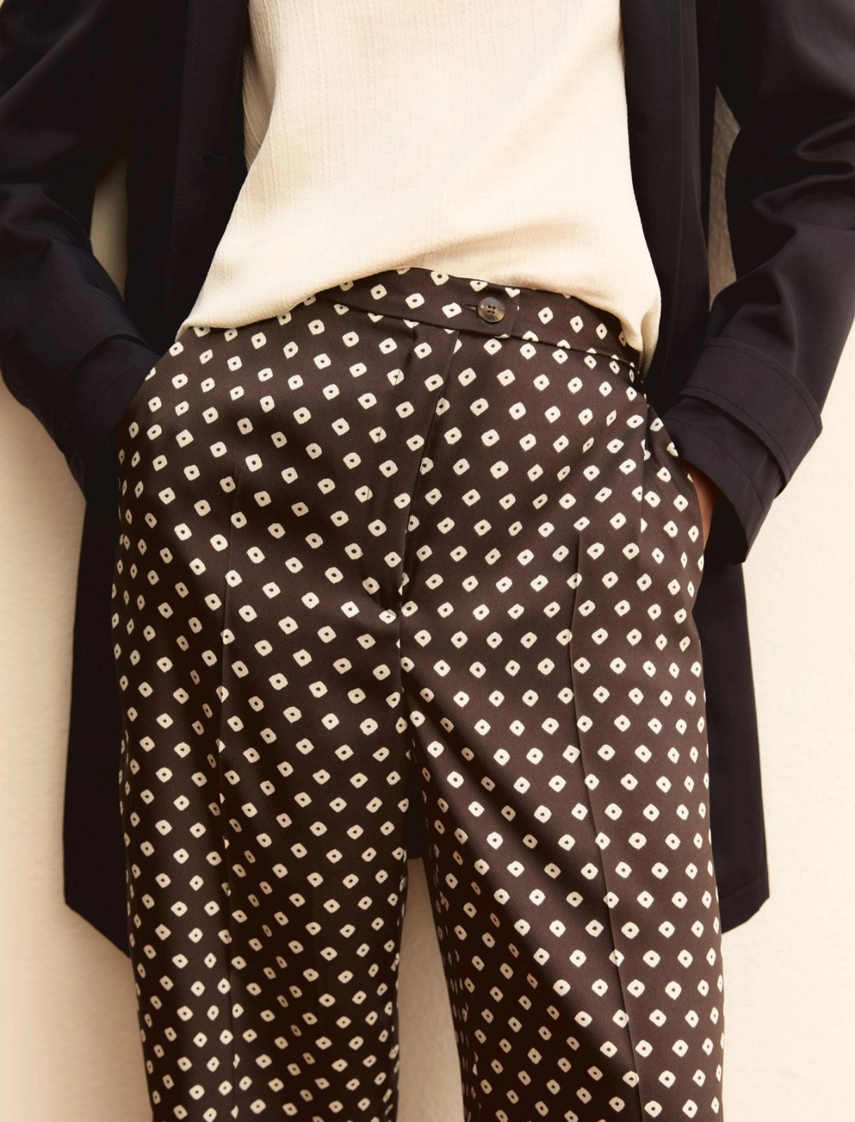 Pantalone Emme in Twill Stampato - Kaki