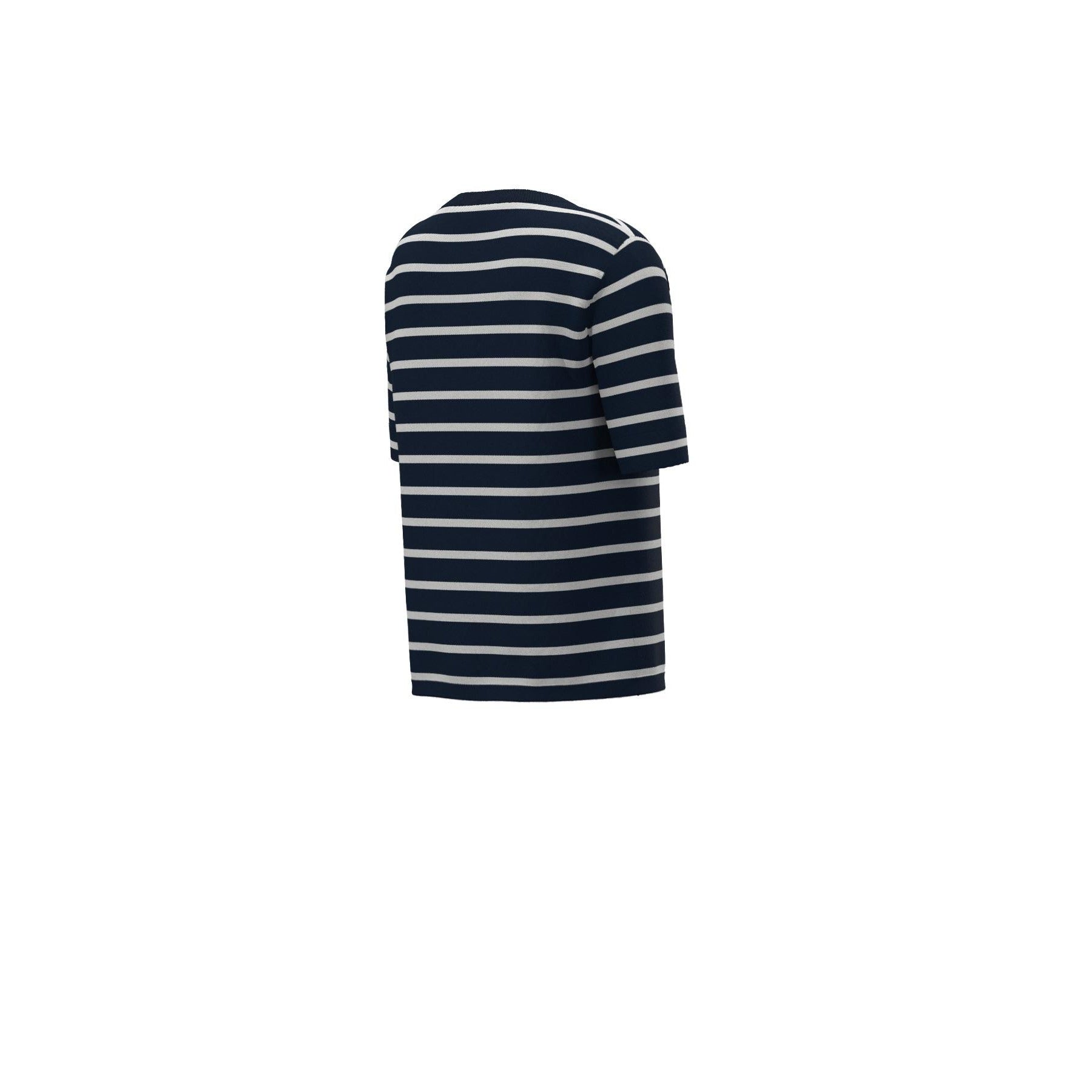 T-shirt Emme a Righe in Viscosa Stretch - Blu Bianco