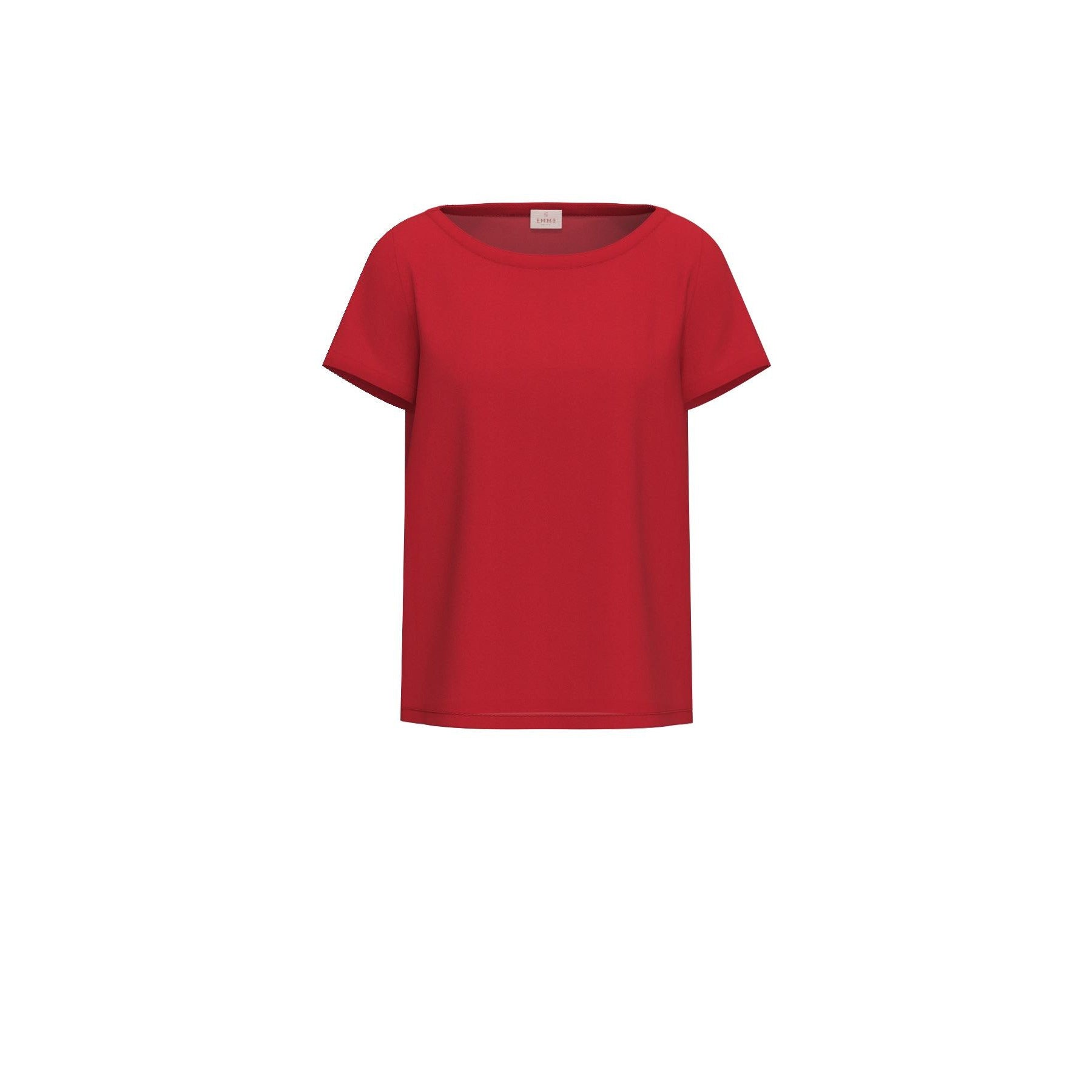 Blusa Emme in Misto Seta - Rosso