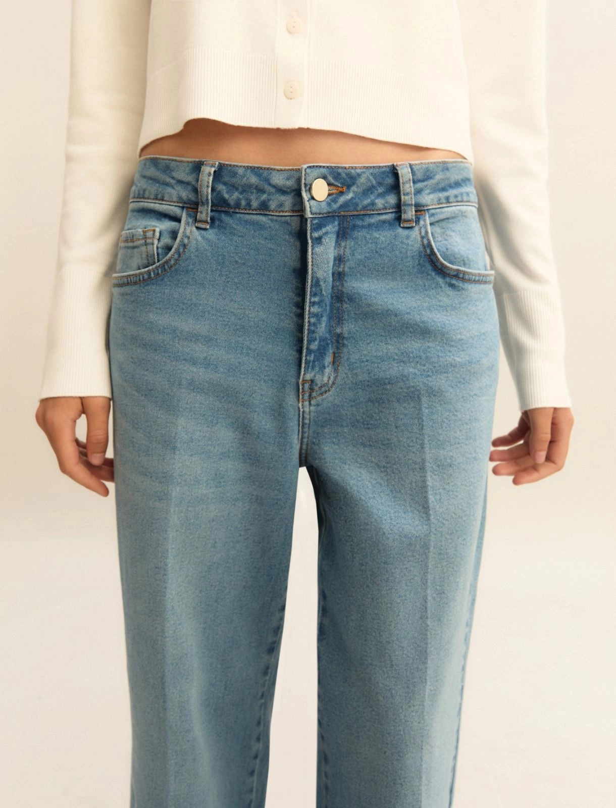 Denim Emme Cropped Ampio - Blue Jeans