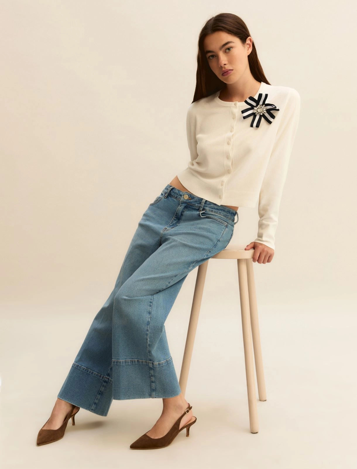 Denim Emme Cropped Ampio - Blue Jeans