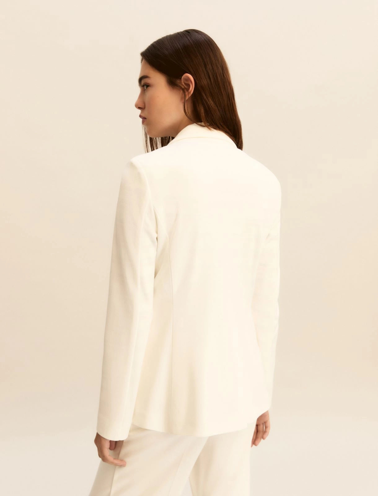 Giacca Emme Doppiopetto in Jersey Stretch - Bianco