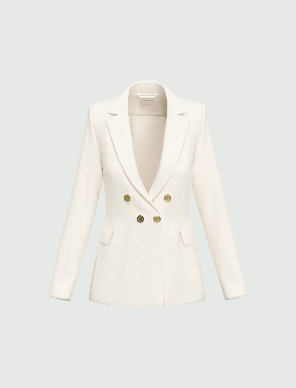 Giacca Emme Doppiopetto in Jersey Stretch - Bianco