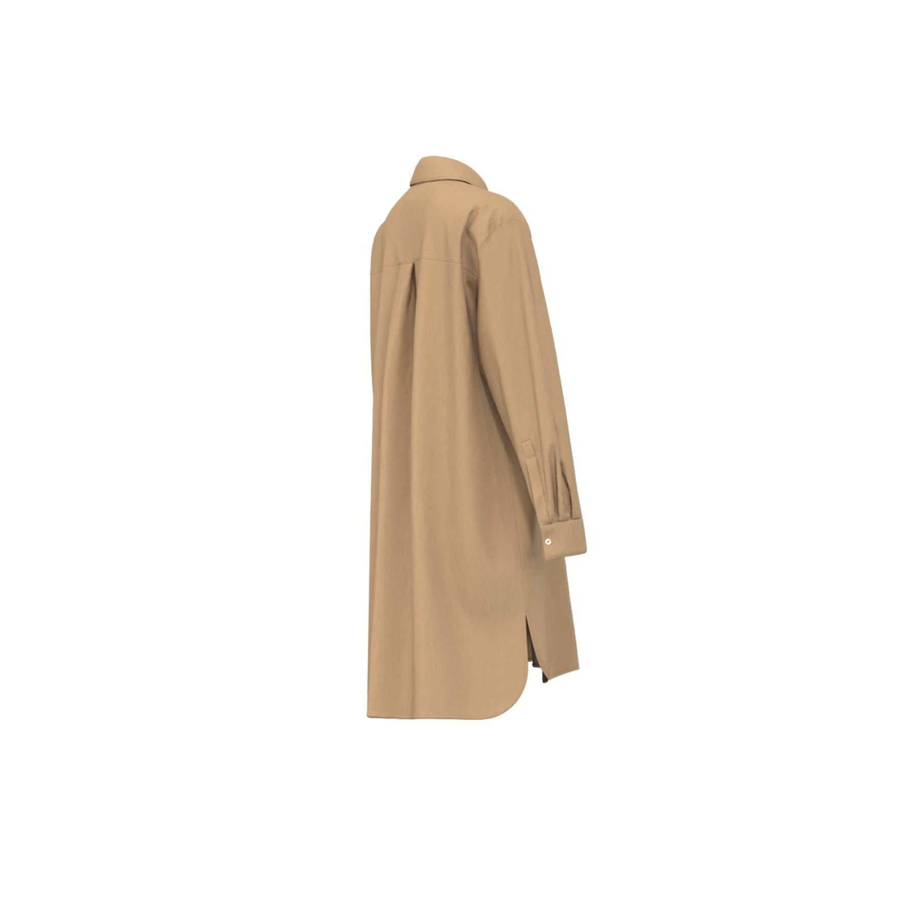 Chemisier Emme in Popeline di Misto Cotone Stretch - Beige
