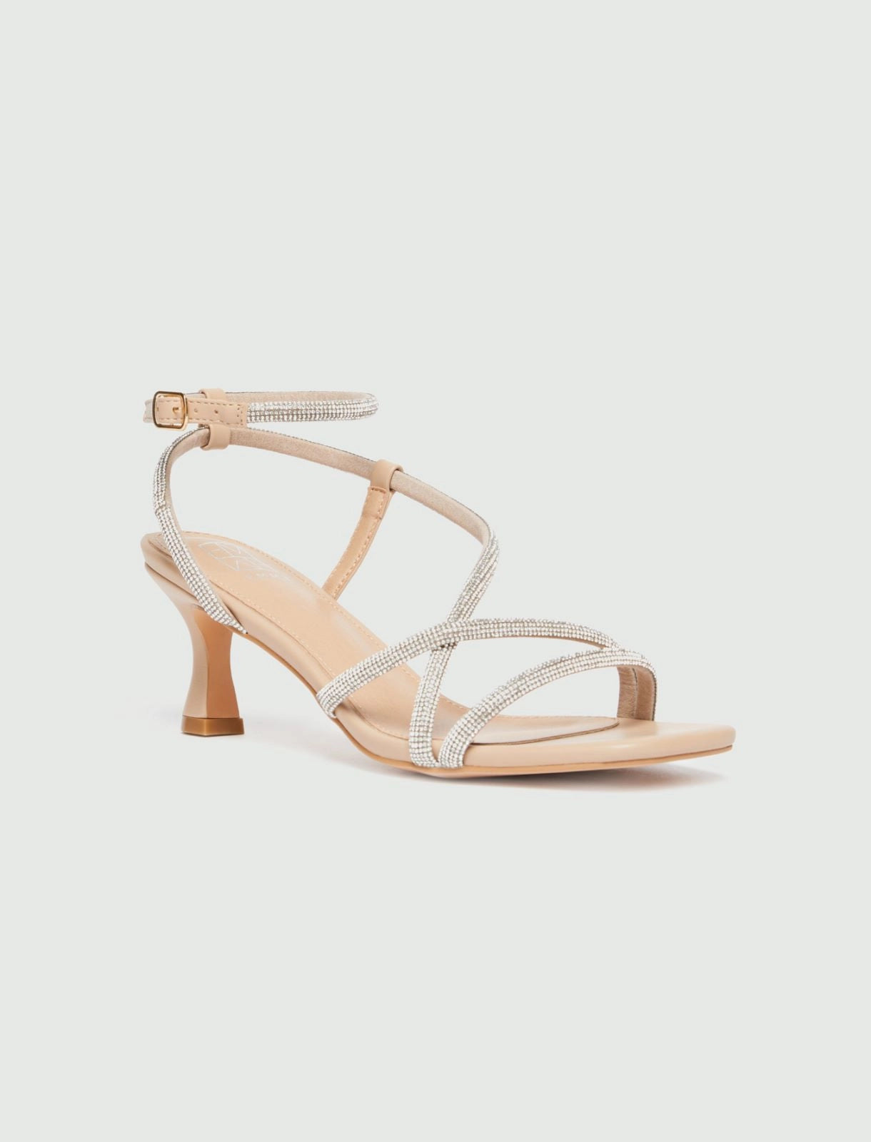 Sandalo Emme con Cristalli - Argento