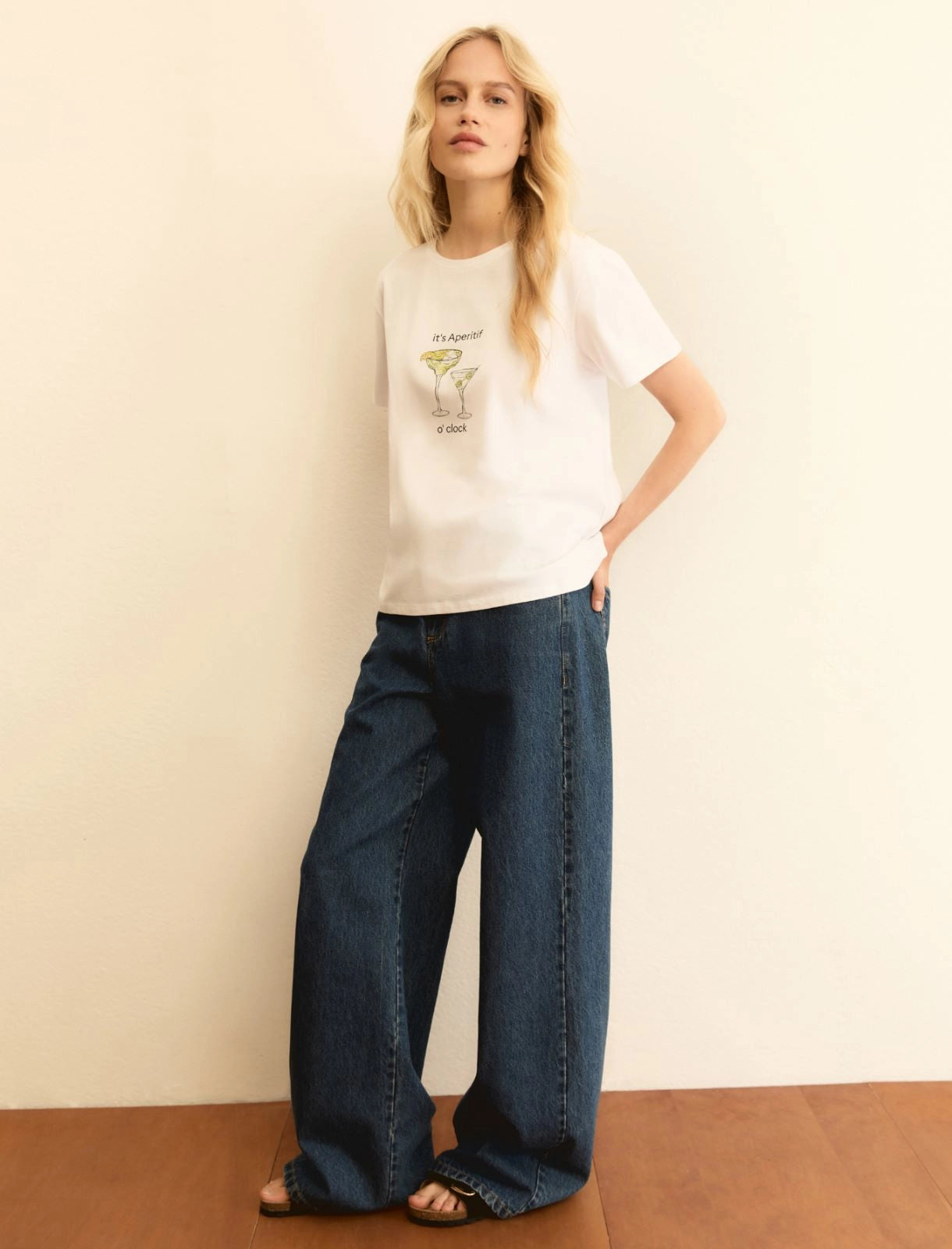 T-shirt Emme Stampata - Bianco Lana