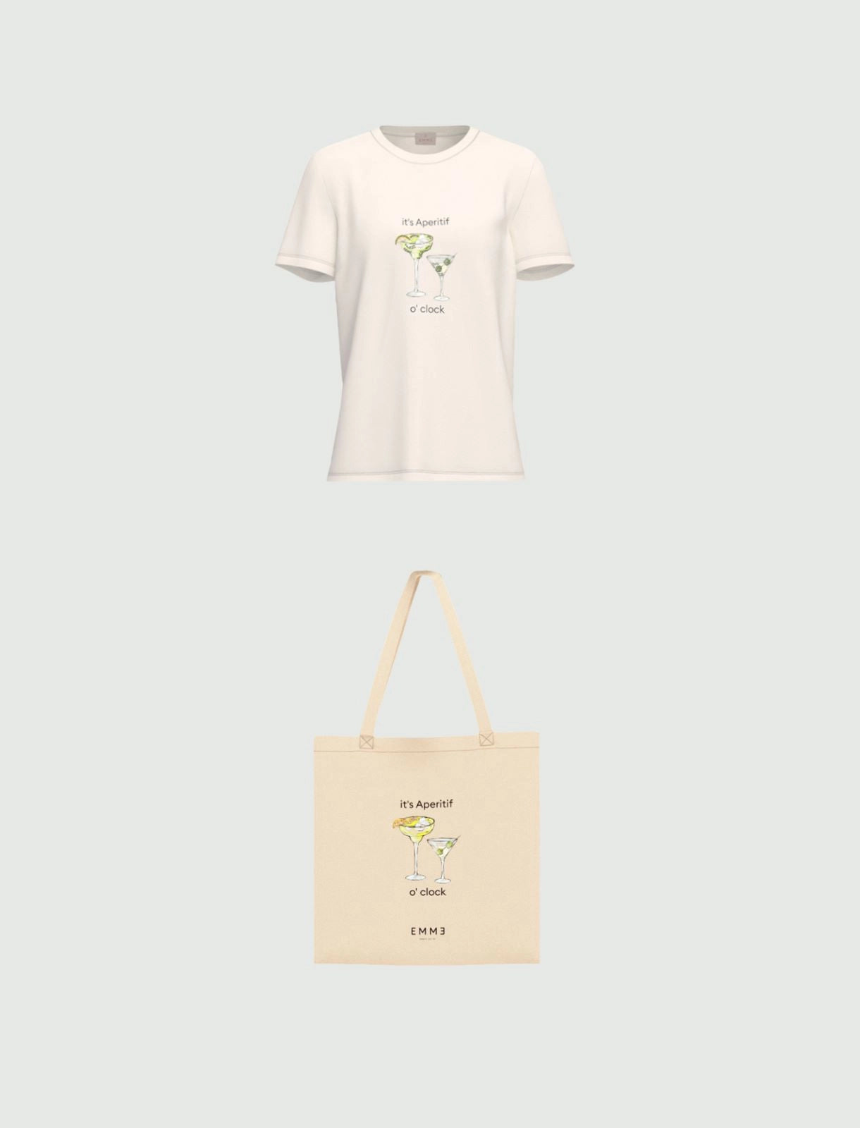 T-shirt Emme Stampata - Bianco Lana