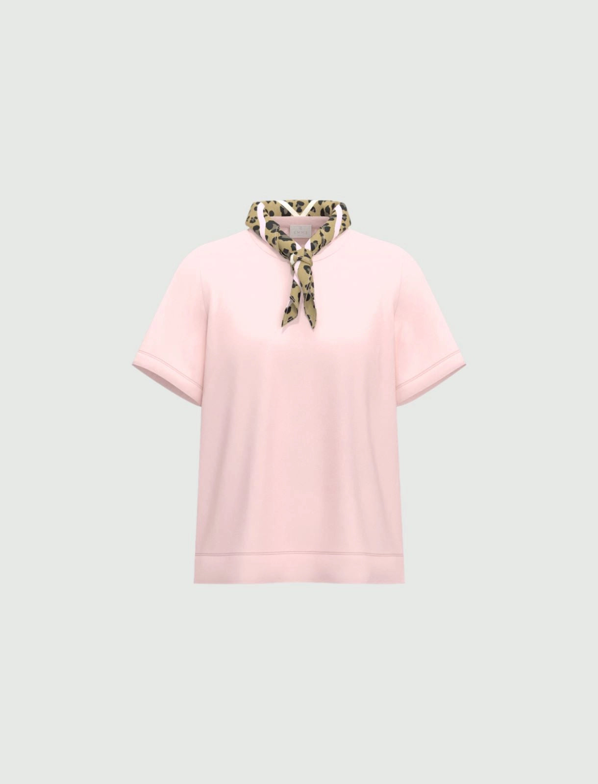 T-shirt in jersey Emme con Foulard - Rosa