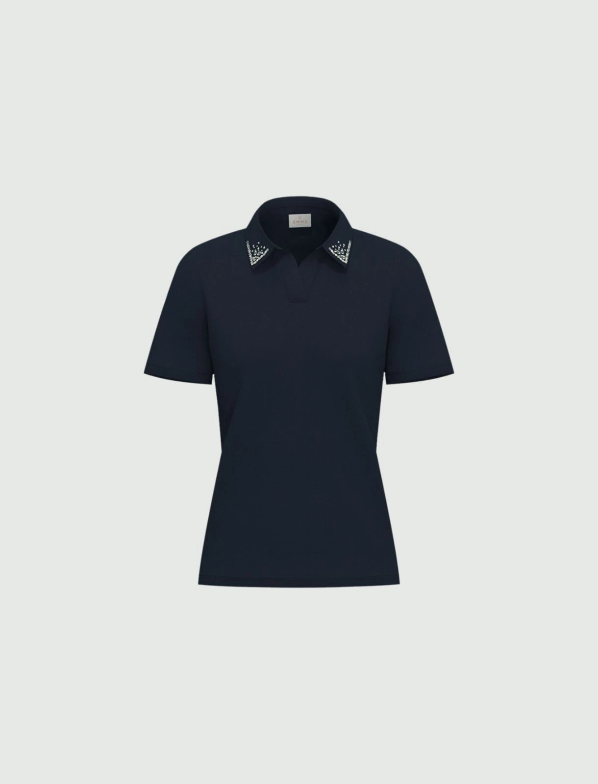 Polo Emme con Perle e Cristalli - Blu