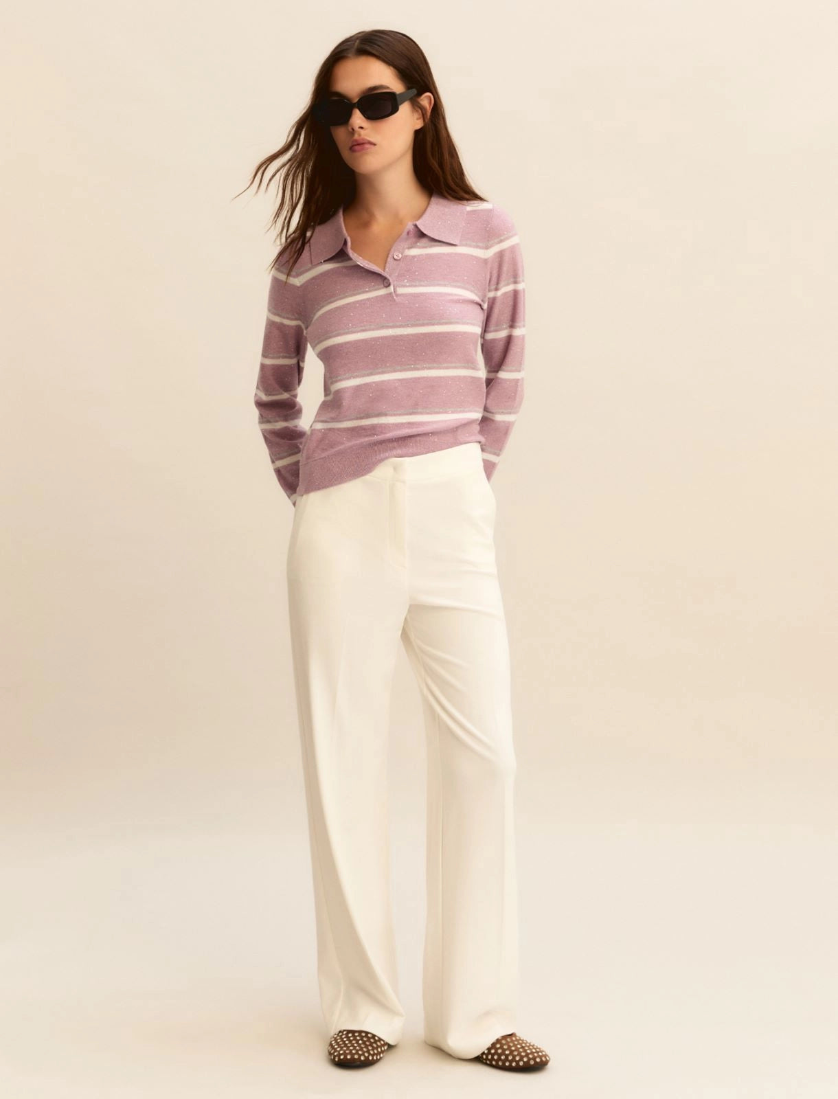 Pantalone Ampio Emme in Jersey - Bianco
