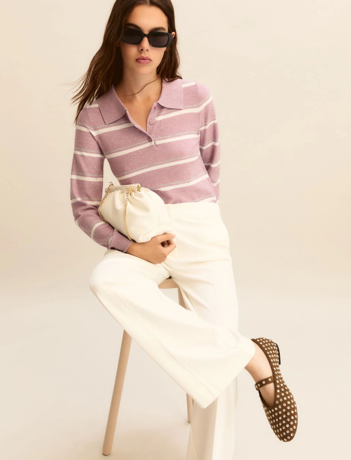 Pantalone Ampio Emme in Jersey - Bianco