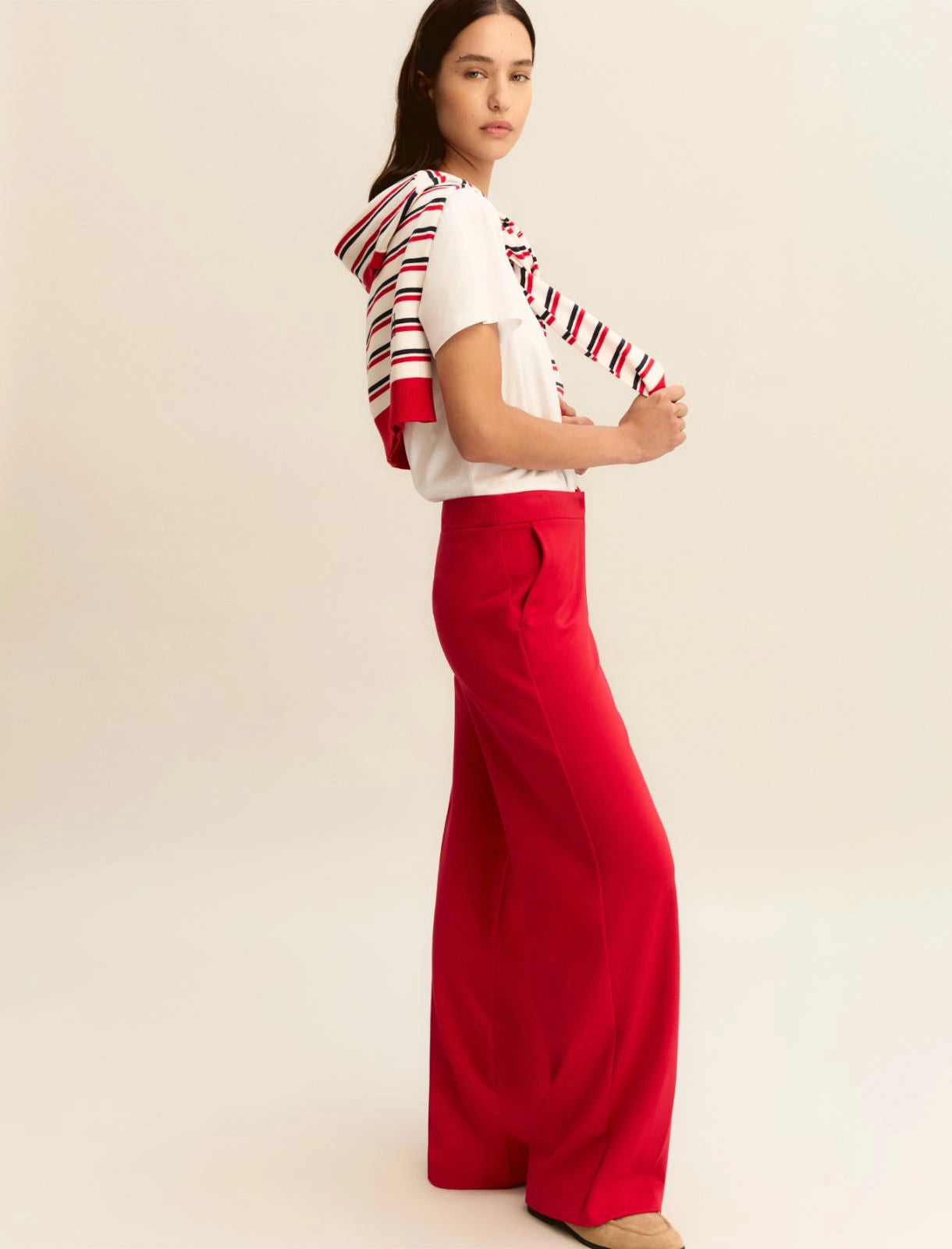 Pantalone Ampio Emme in Jersey - Rosso