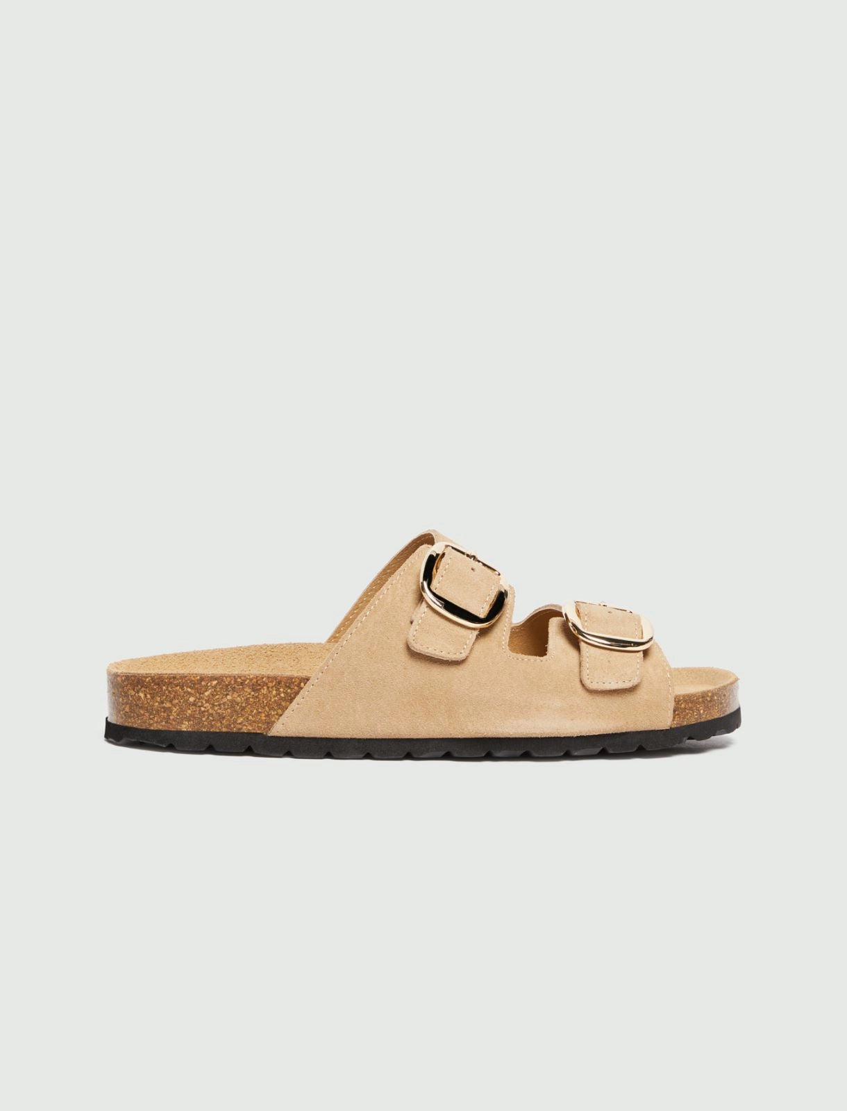 Sandalo Emme con Suola in Sughero - Beige