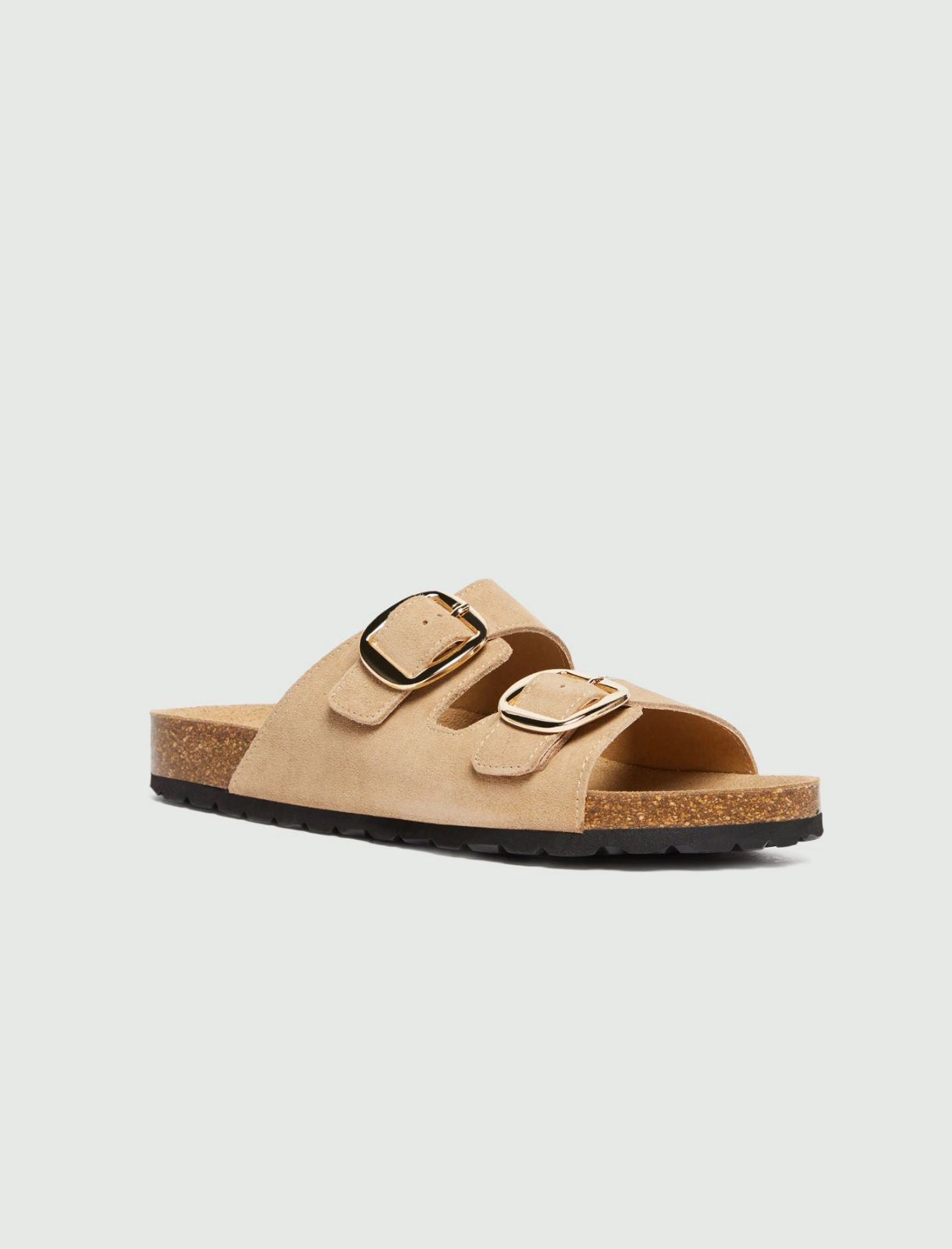 Sandalo Emme con Suola in Sughero - Beige