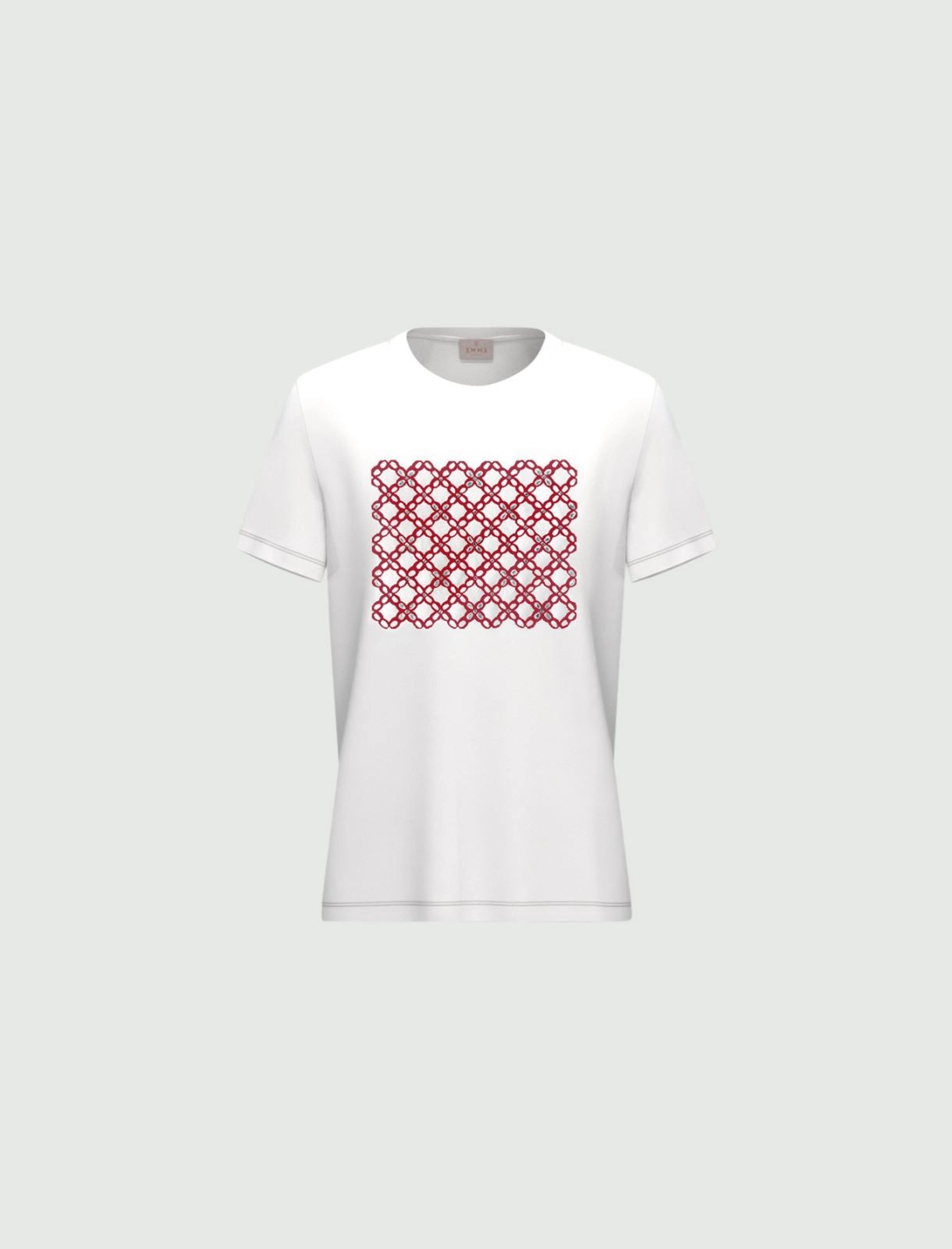 T-shirt con Stampa Emme - Rosso
