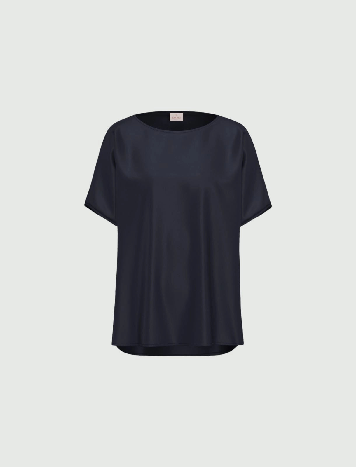 T-shirt Emme Over in Raso - Blu