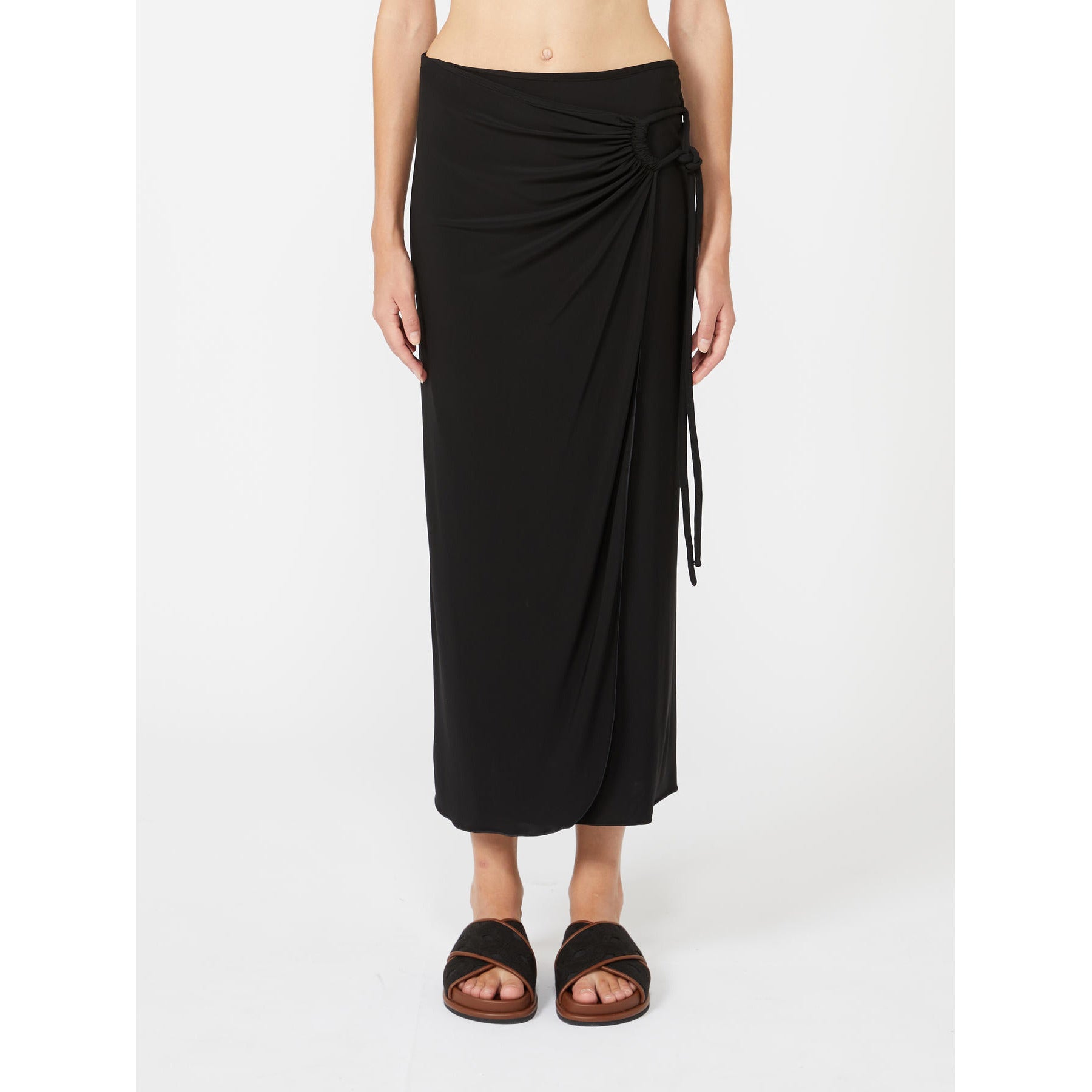 Gonna in Jersey Max Mara Beachwear - Nero