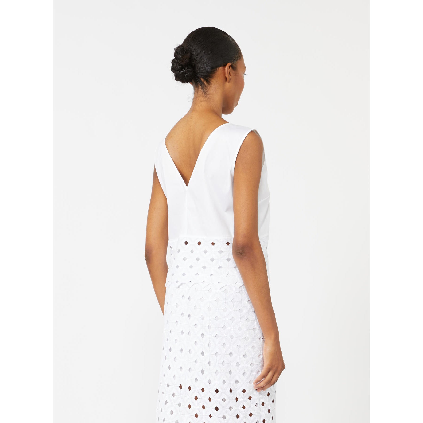 Top Crop Smanicato Max Mara Beachwear - Bianco