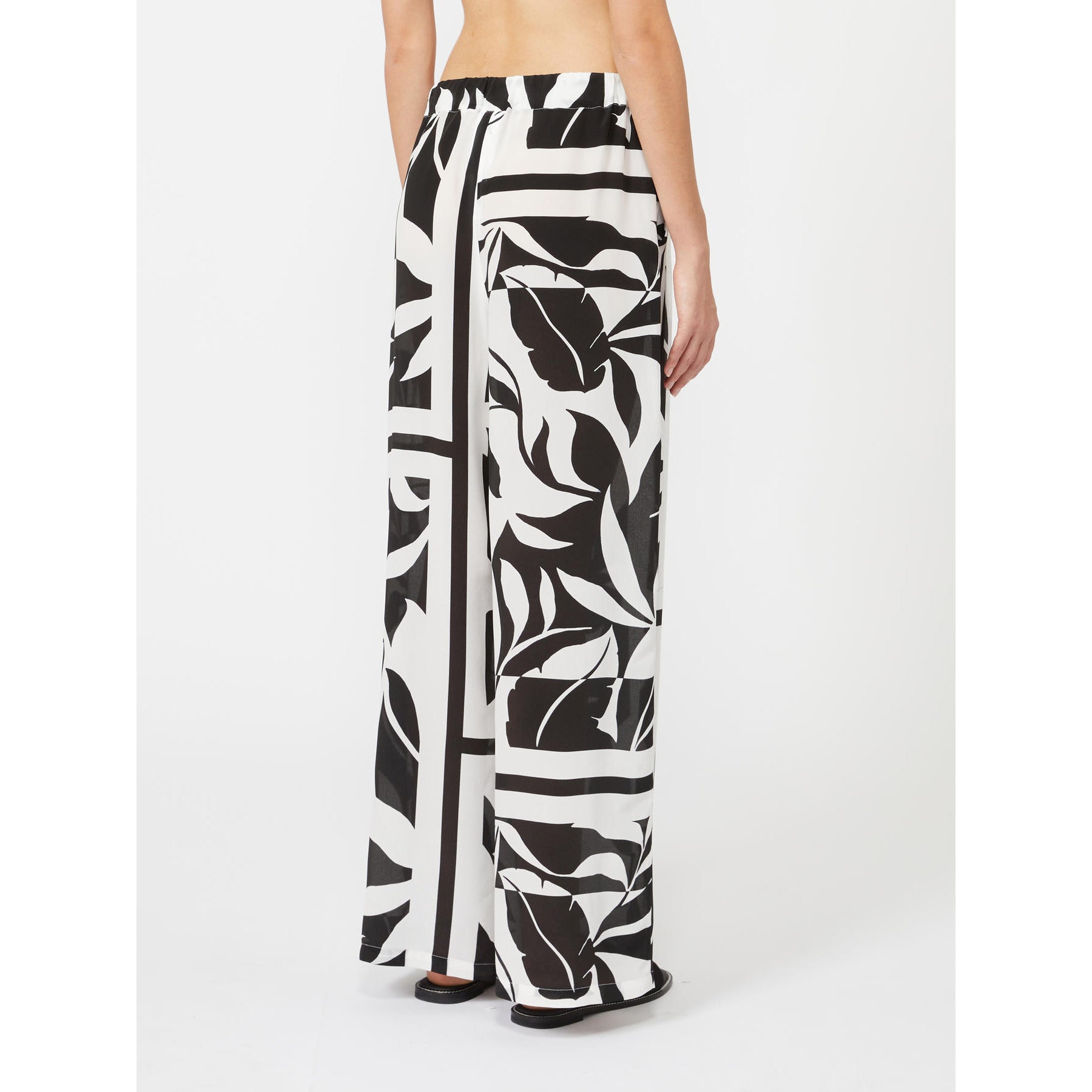 Pantalone Palazzo Max Mara Beachwear - Bianco e Nero