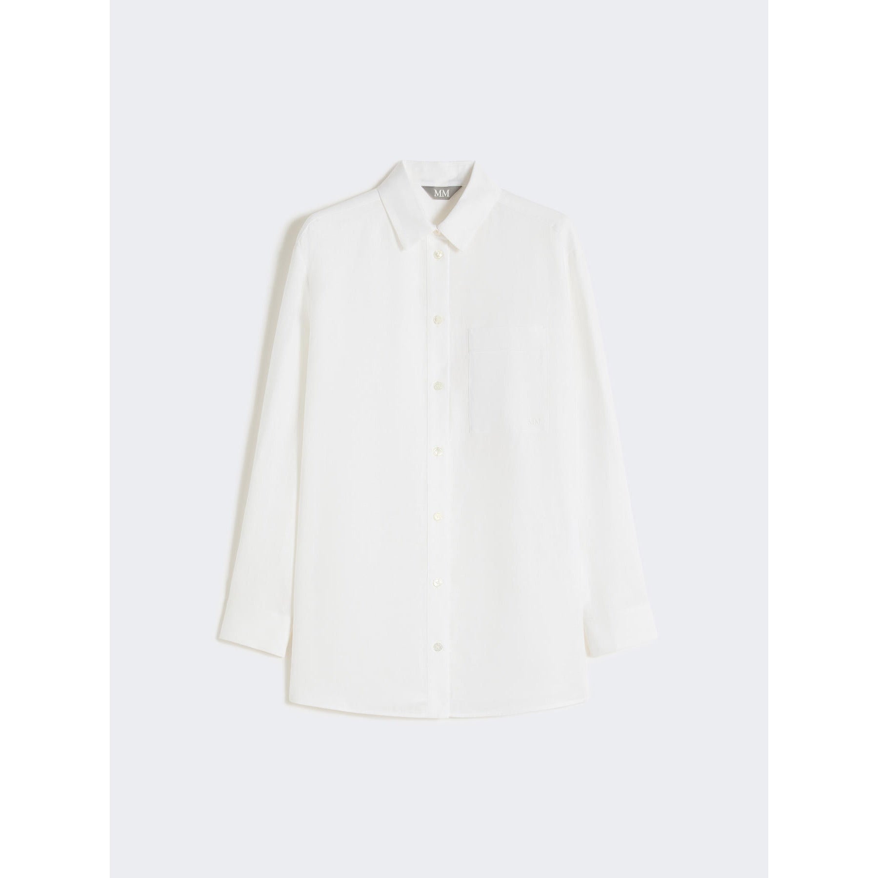 Camicia in tela puro lino MM by Max Mara - Bianco