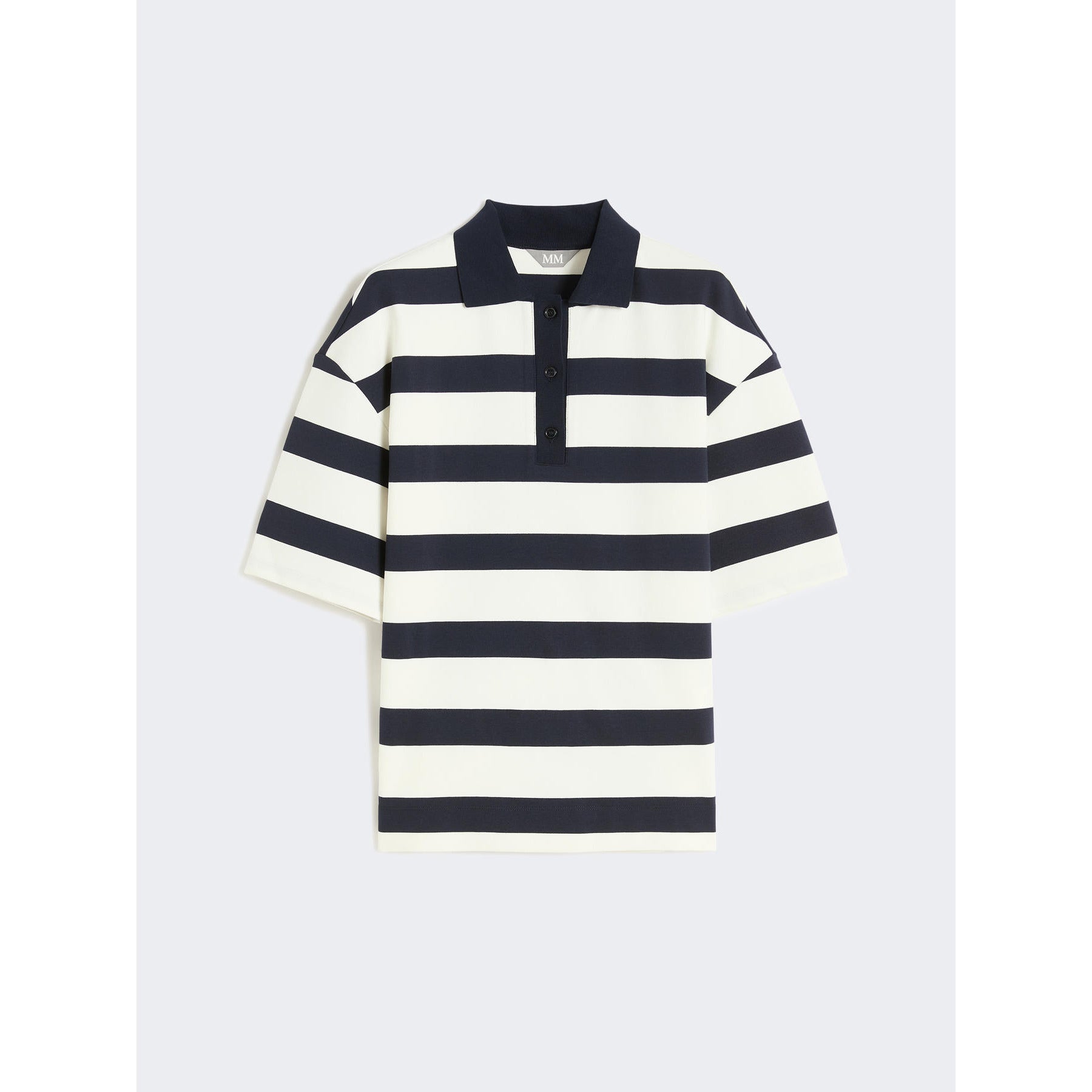 Polo MM by Max Mara a Righe Abetaia - Beige Bianco