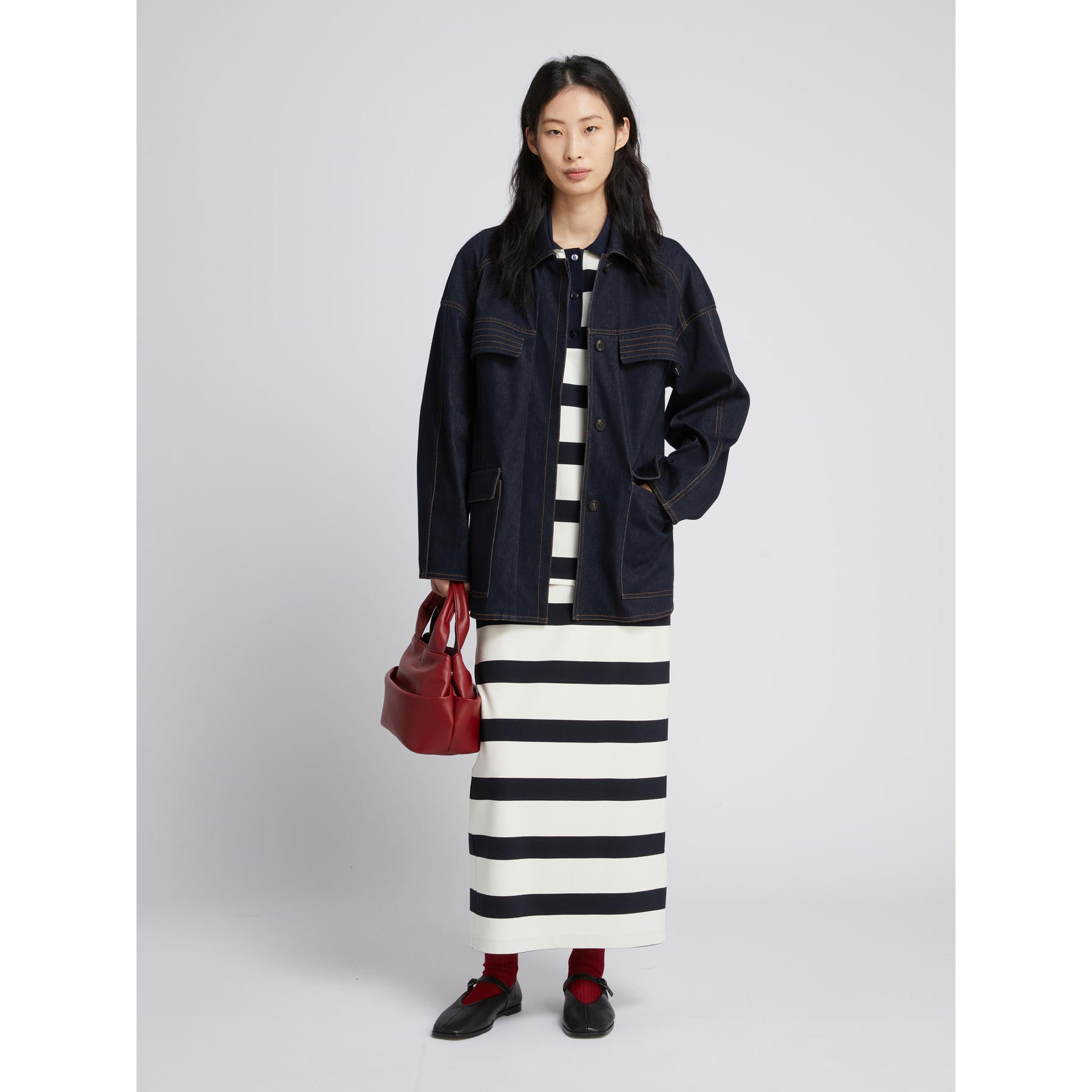 Polo MM by Max Mara a Righe Abetaia - Beige Bianco