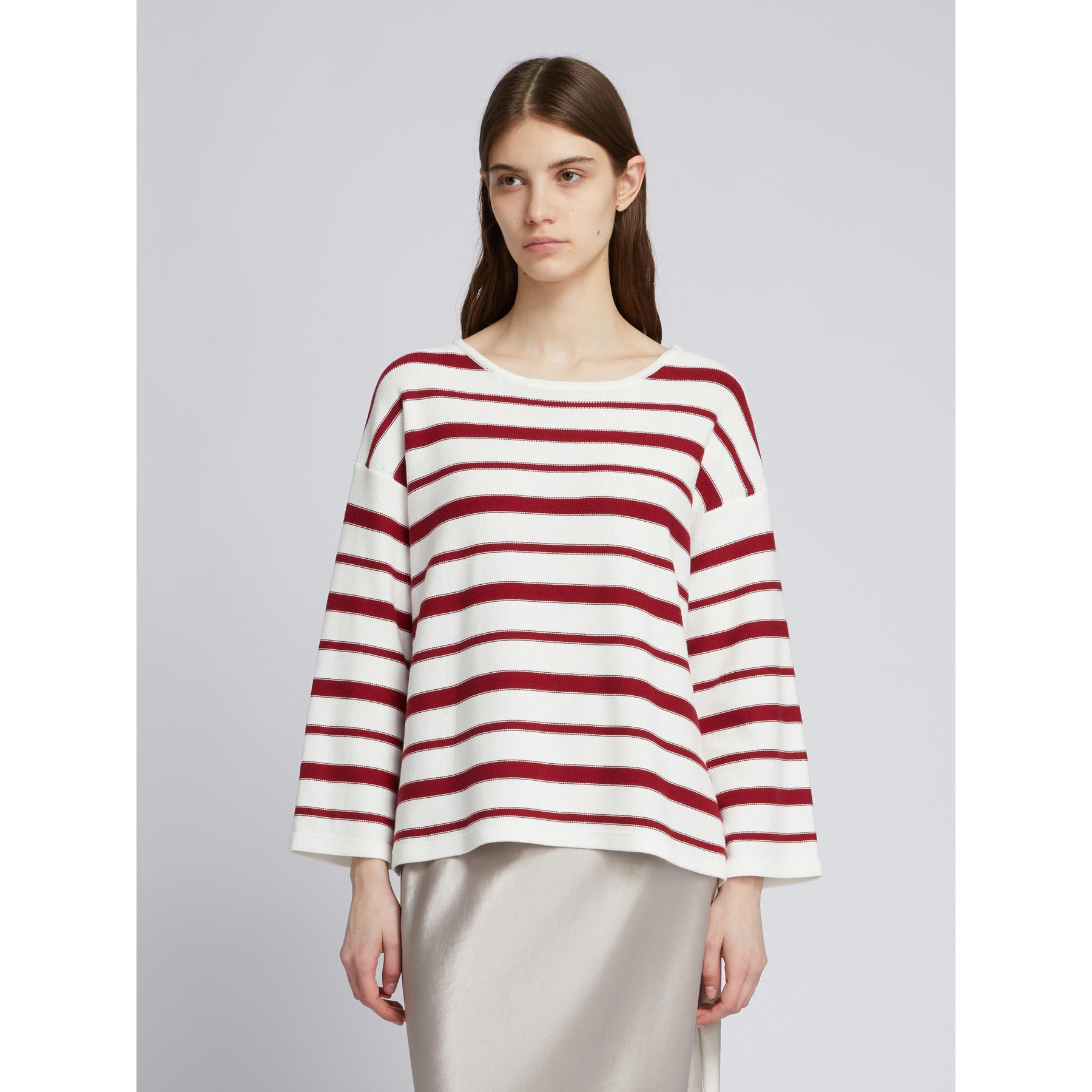 Maglia a Righe MM by Max Mara - Bianco Magenta