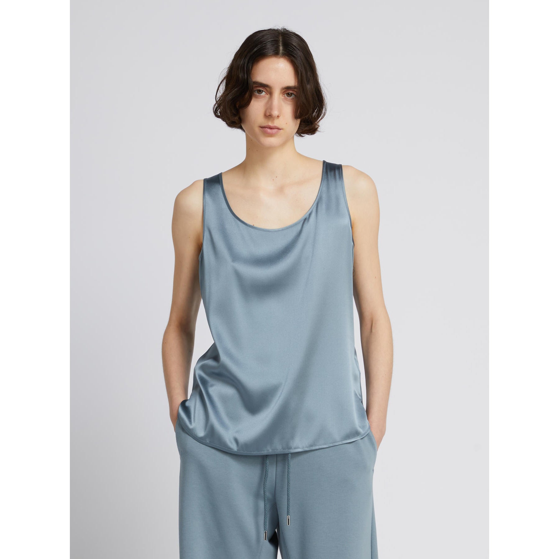 Top Smanicato MM by Max Mara - Blu Polvere