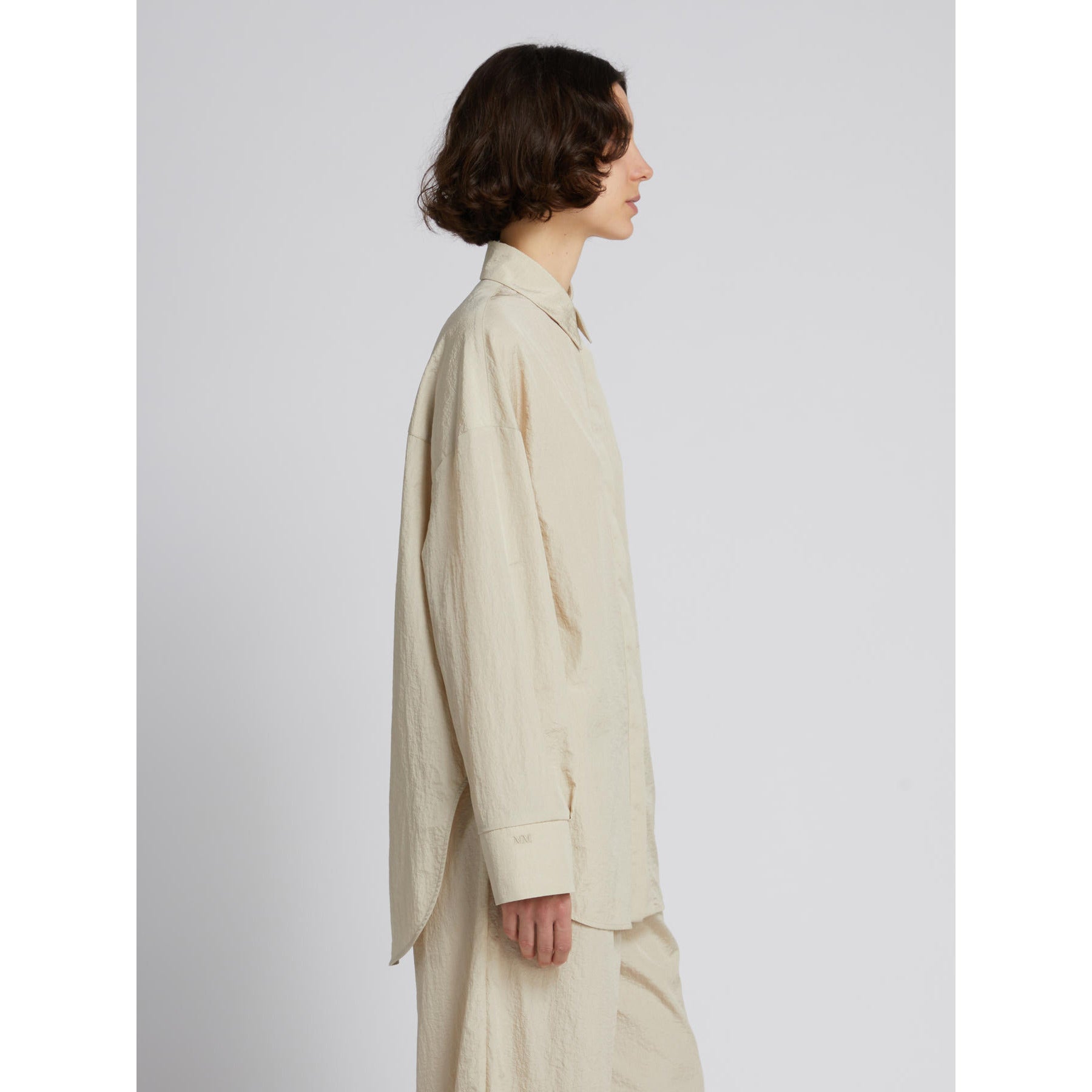 Camicia in Tela Tecnica Effetto Crinkle MM by Max Mara - Sabbia
