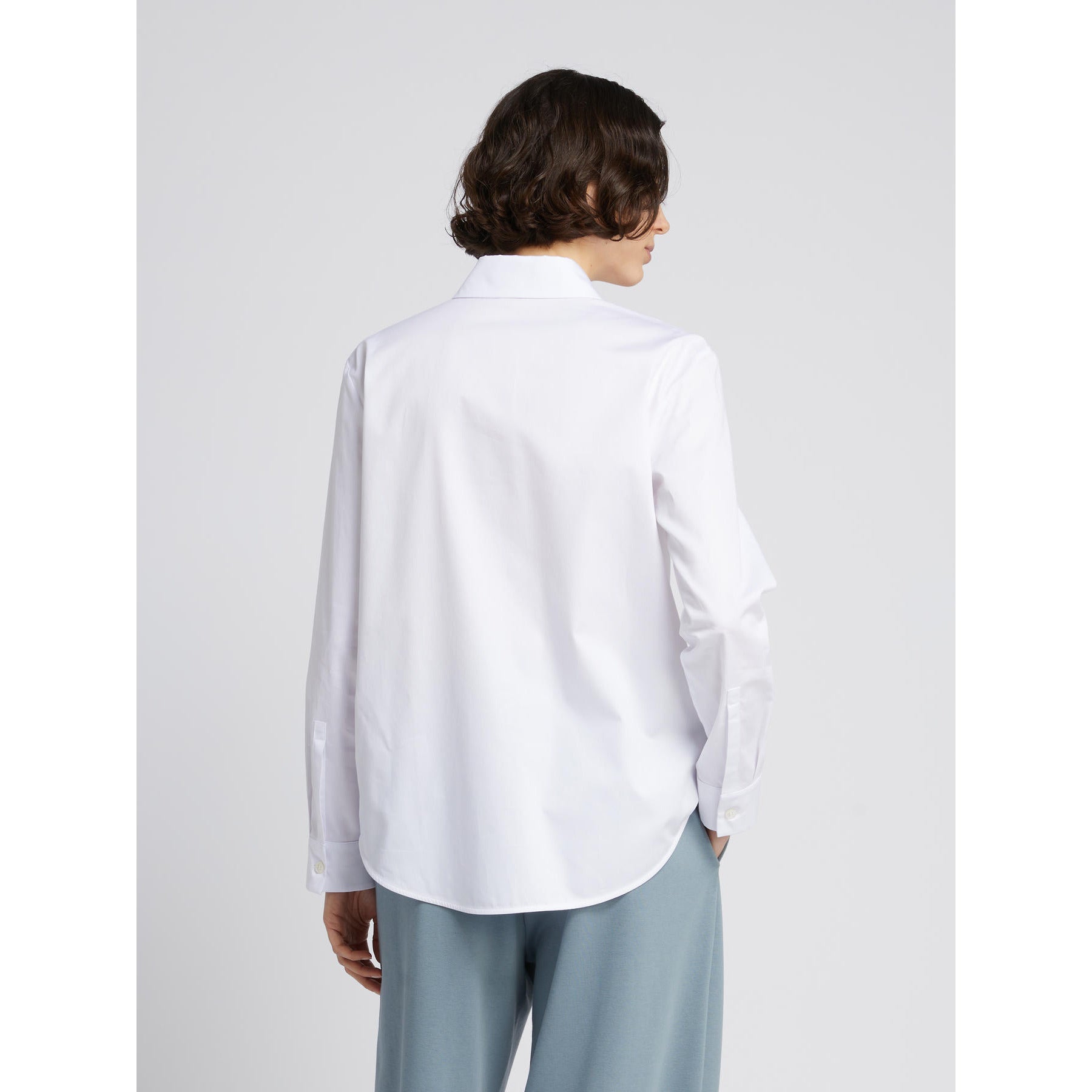 Camicia in Raso di Cotone MM by Max Mara - Bianco