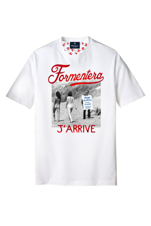 T-shirt Riviera Optical White con Stampa “Formentera”