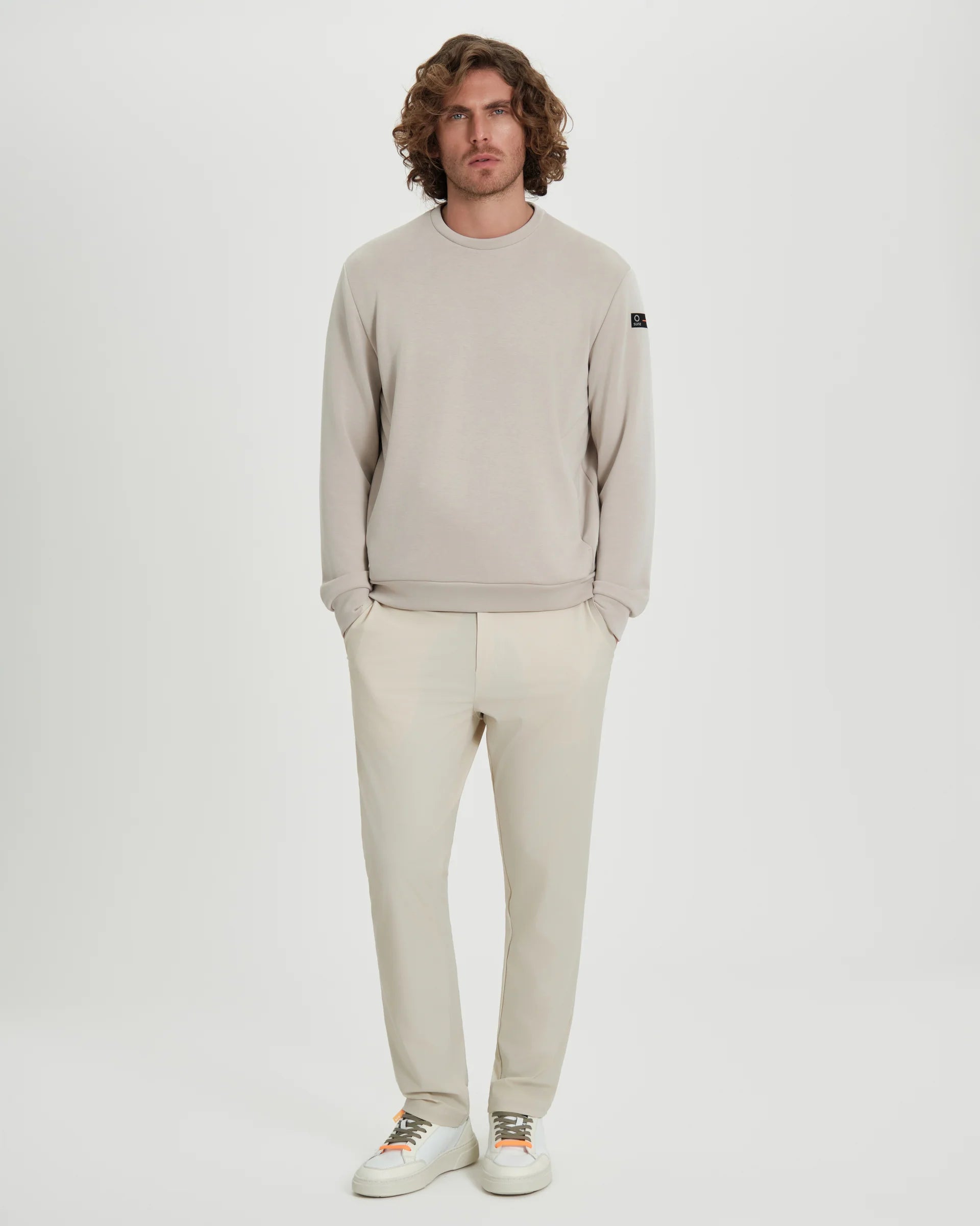 Felpa girocollo uomo Suns Boards Gipo Lux - Beige