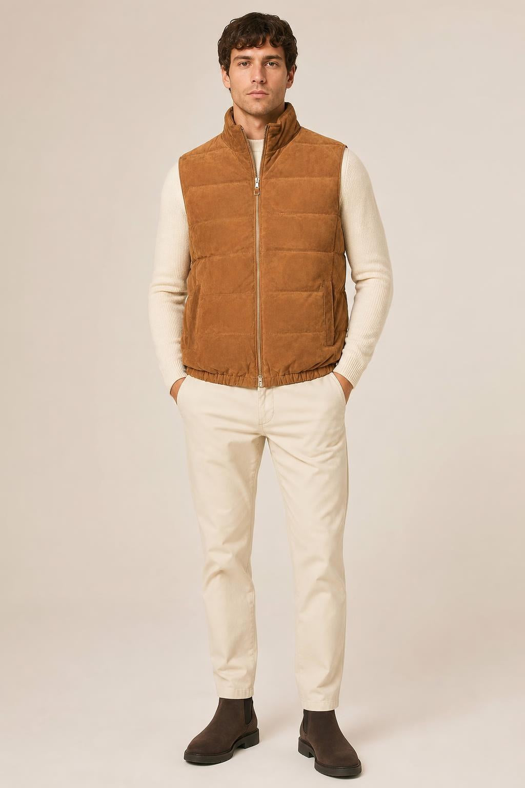 Gilet Rennino Imbottito AT.P.CO. - Tabacco