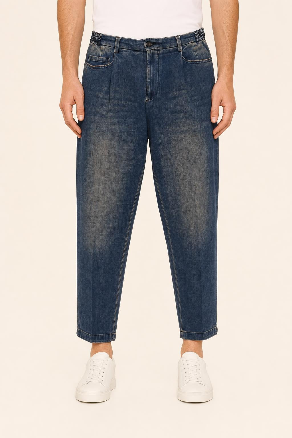 Pantalone Sartoriale in Denim Bricklaned con Pince – Briglia 1949