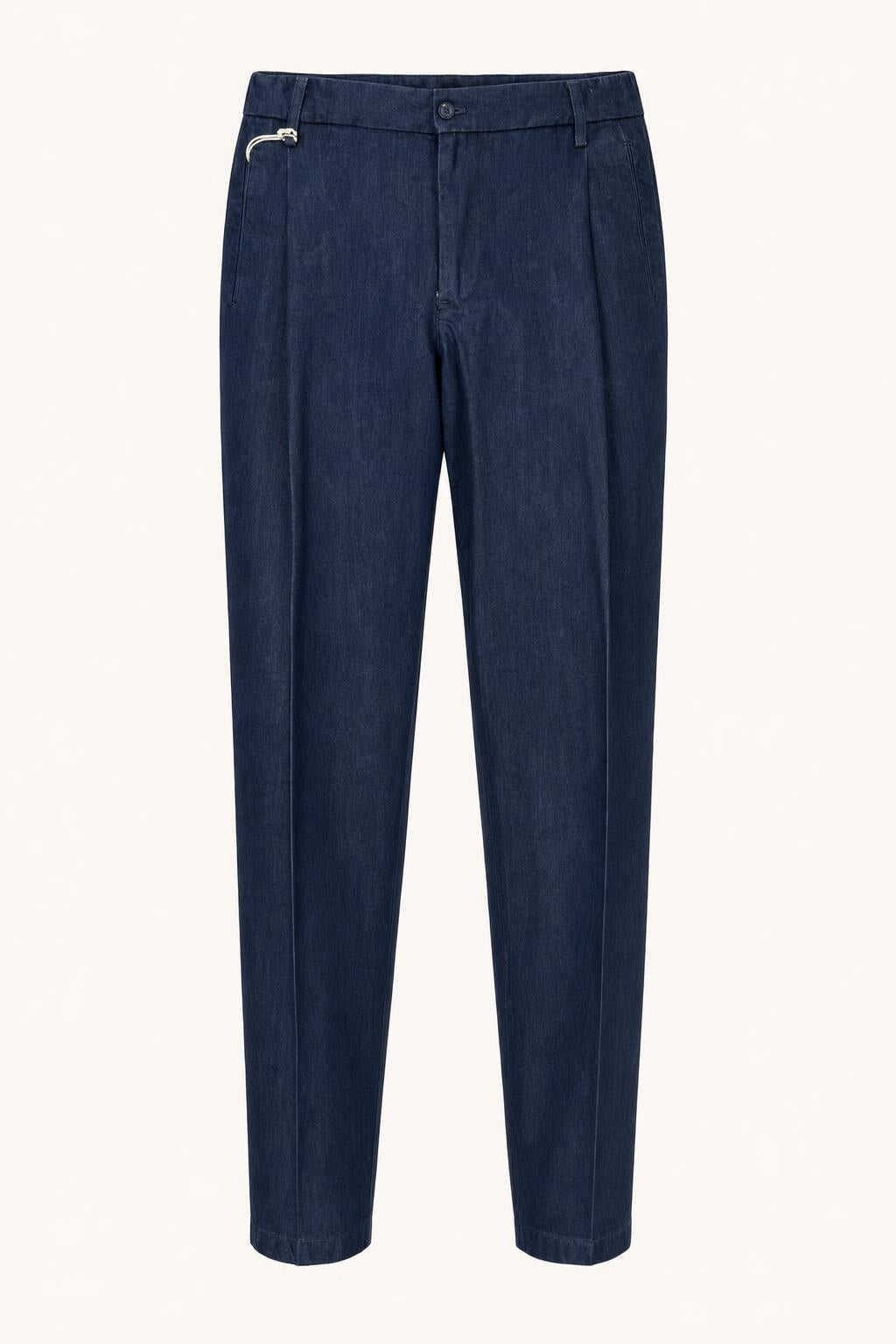 Briglia Pantaloni Manhattan Uomo con Piega - Blu