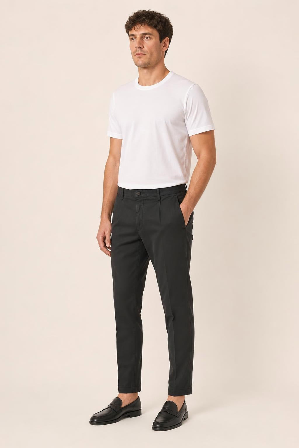 PANTALONI CHINO BRIGLIA TIBERIO - BLU