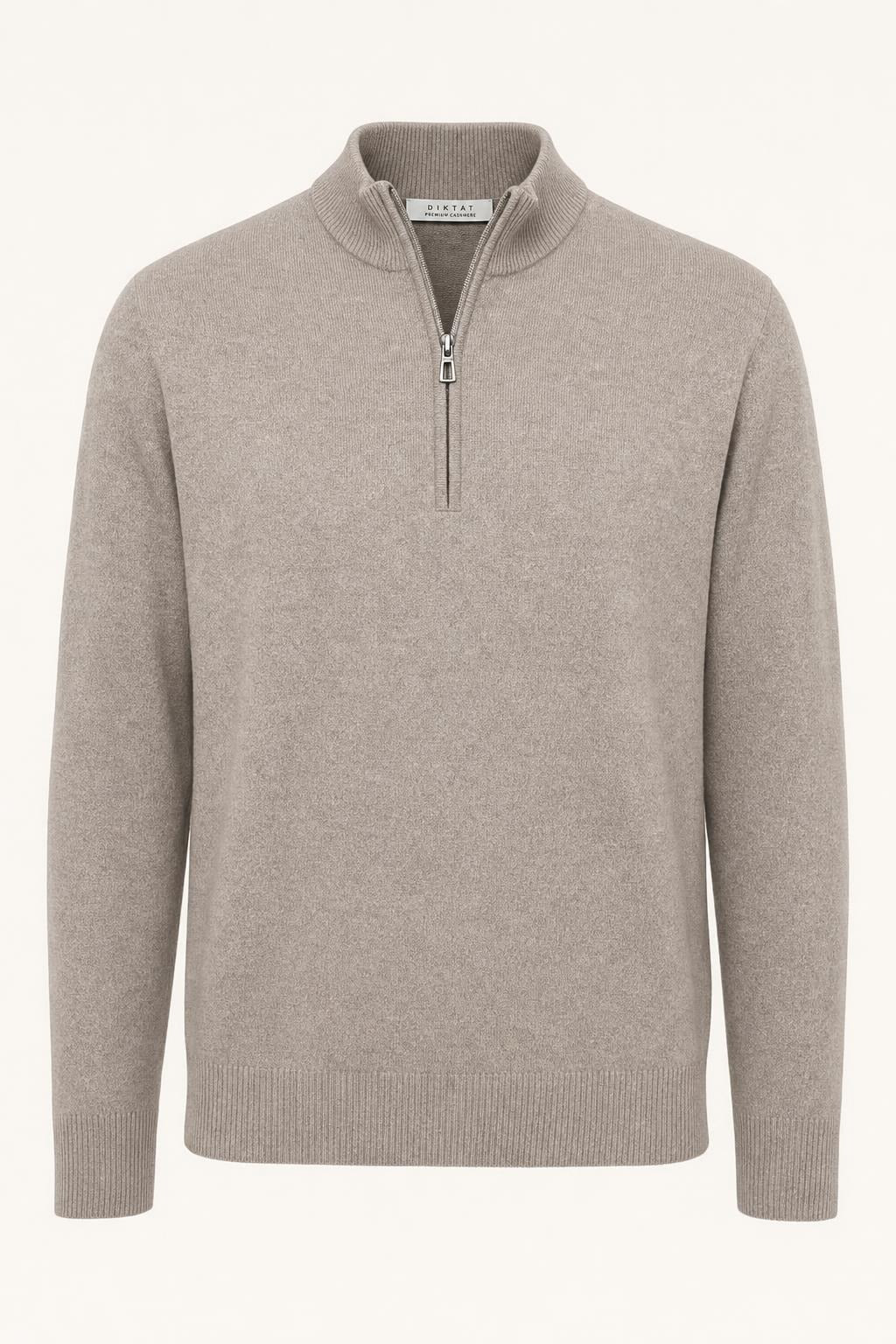 Maglione a Lupetto con Mezza Zip Diktat Uomo - Tortora