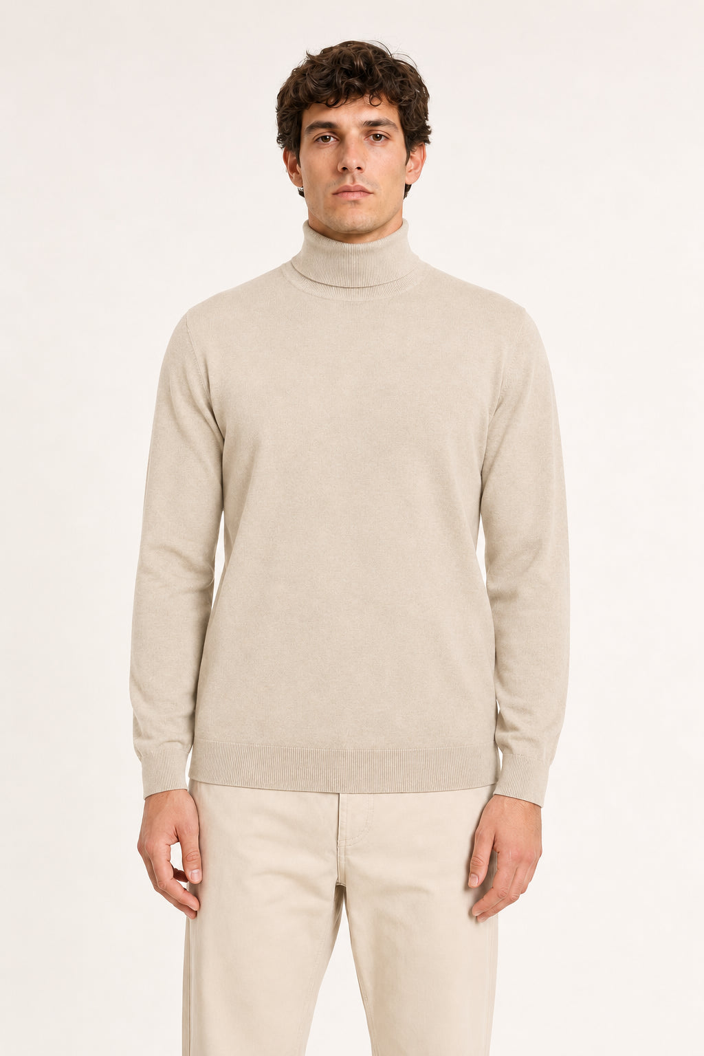 Maglione a Dolcevita Diktat Uomo - Naturale