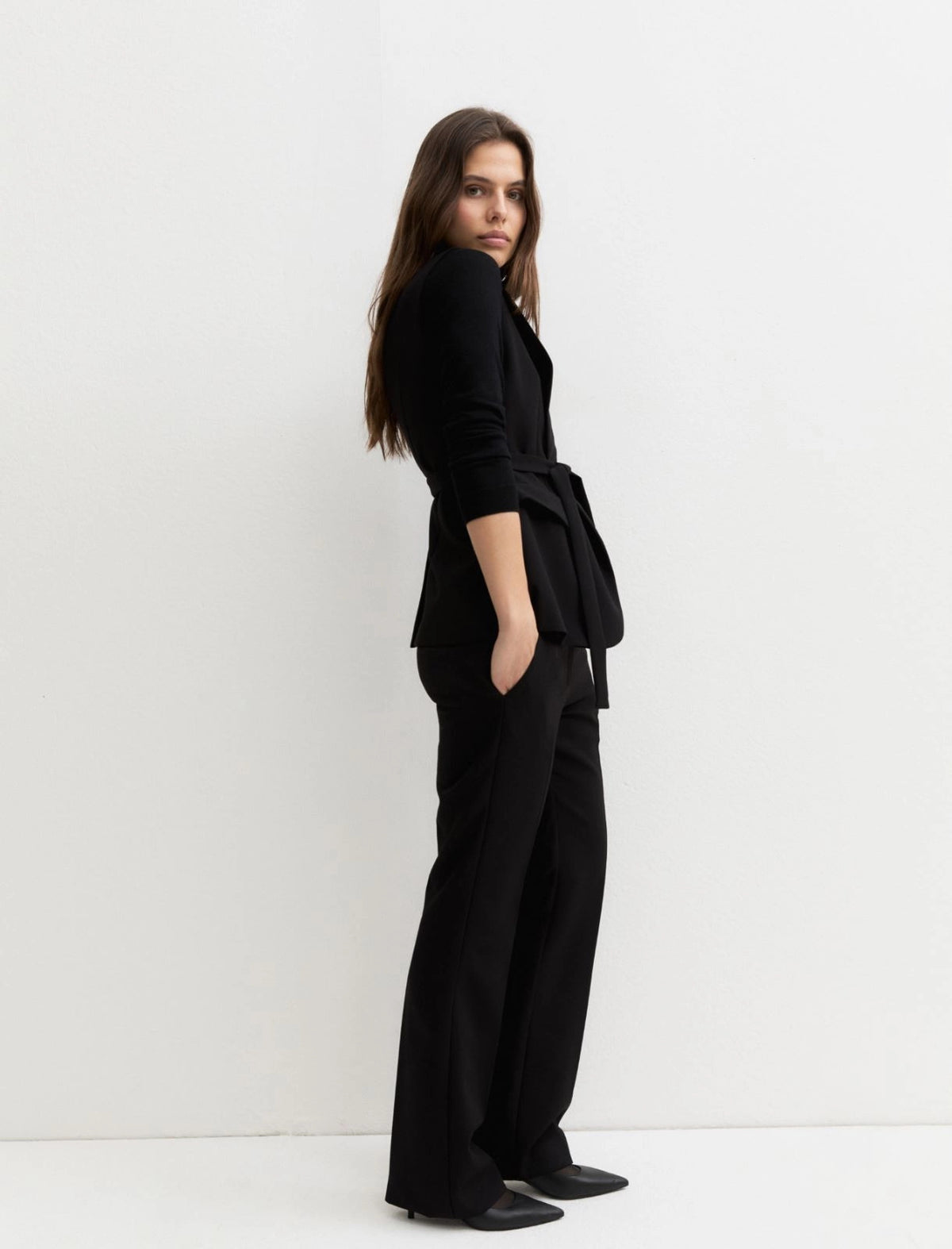 Gilet in doppio stretch - NERO