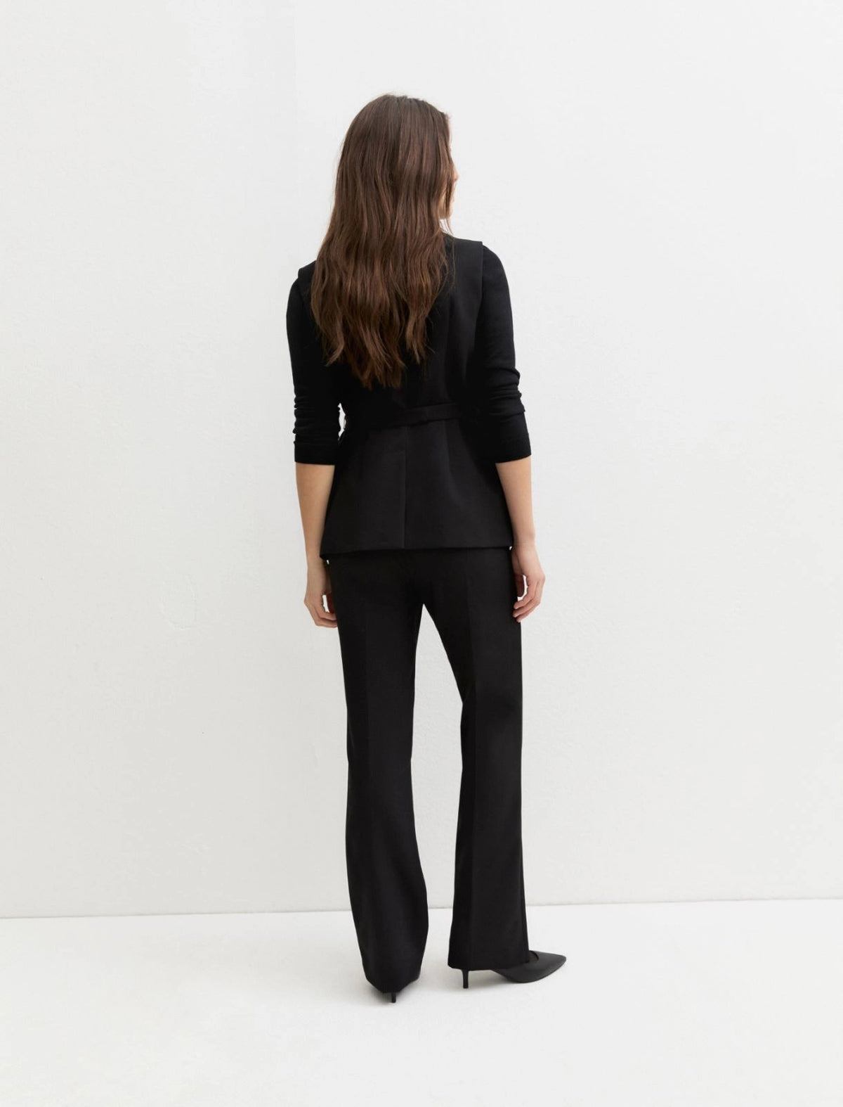 Gilet in doppio stretch - NERO