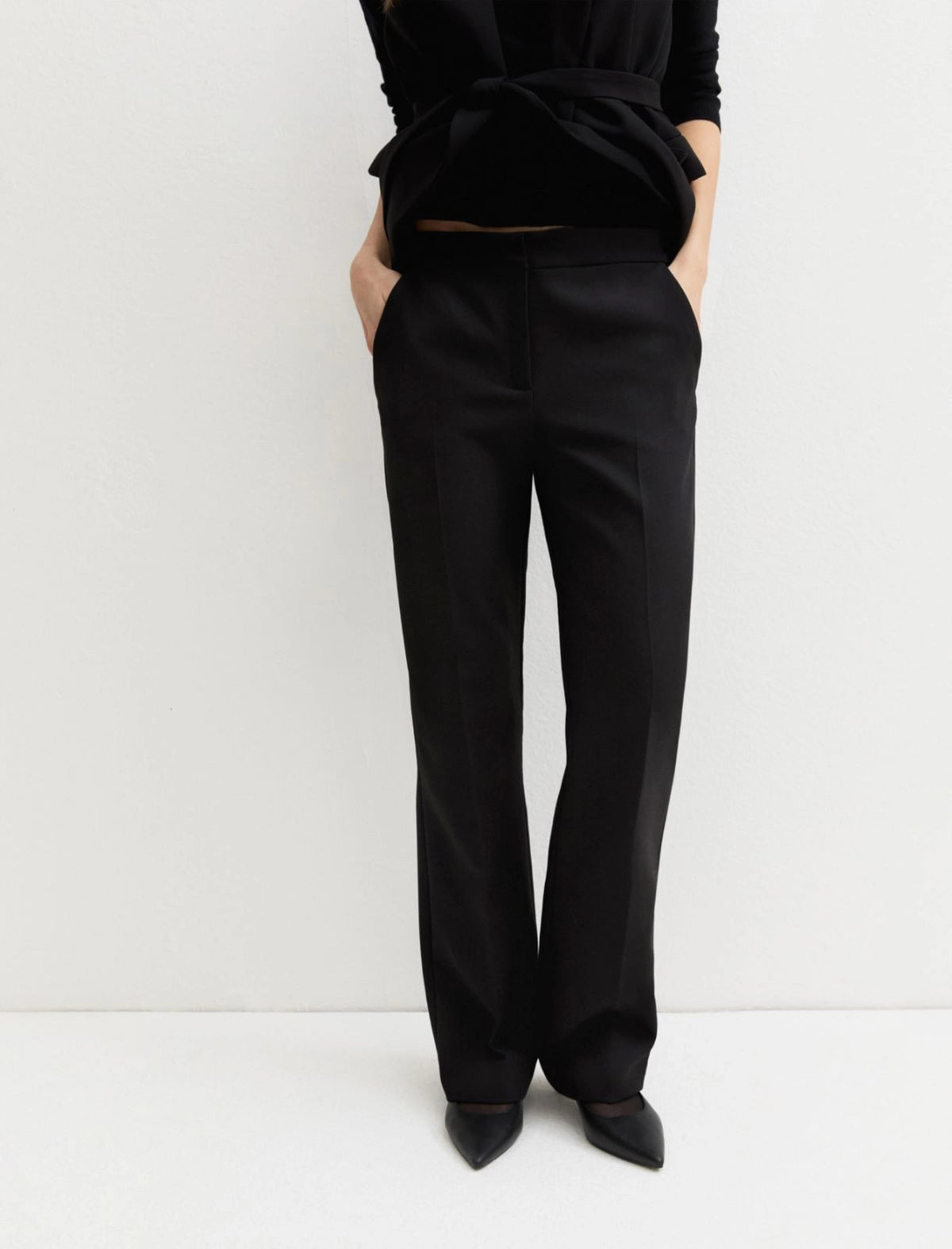 Gilet in doppio stretch - NERO