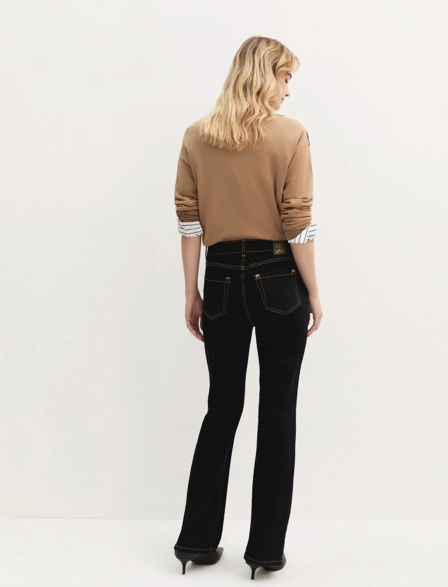 Jeans bootcut - NERO