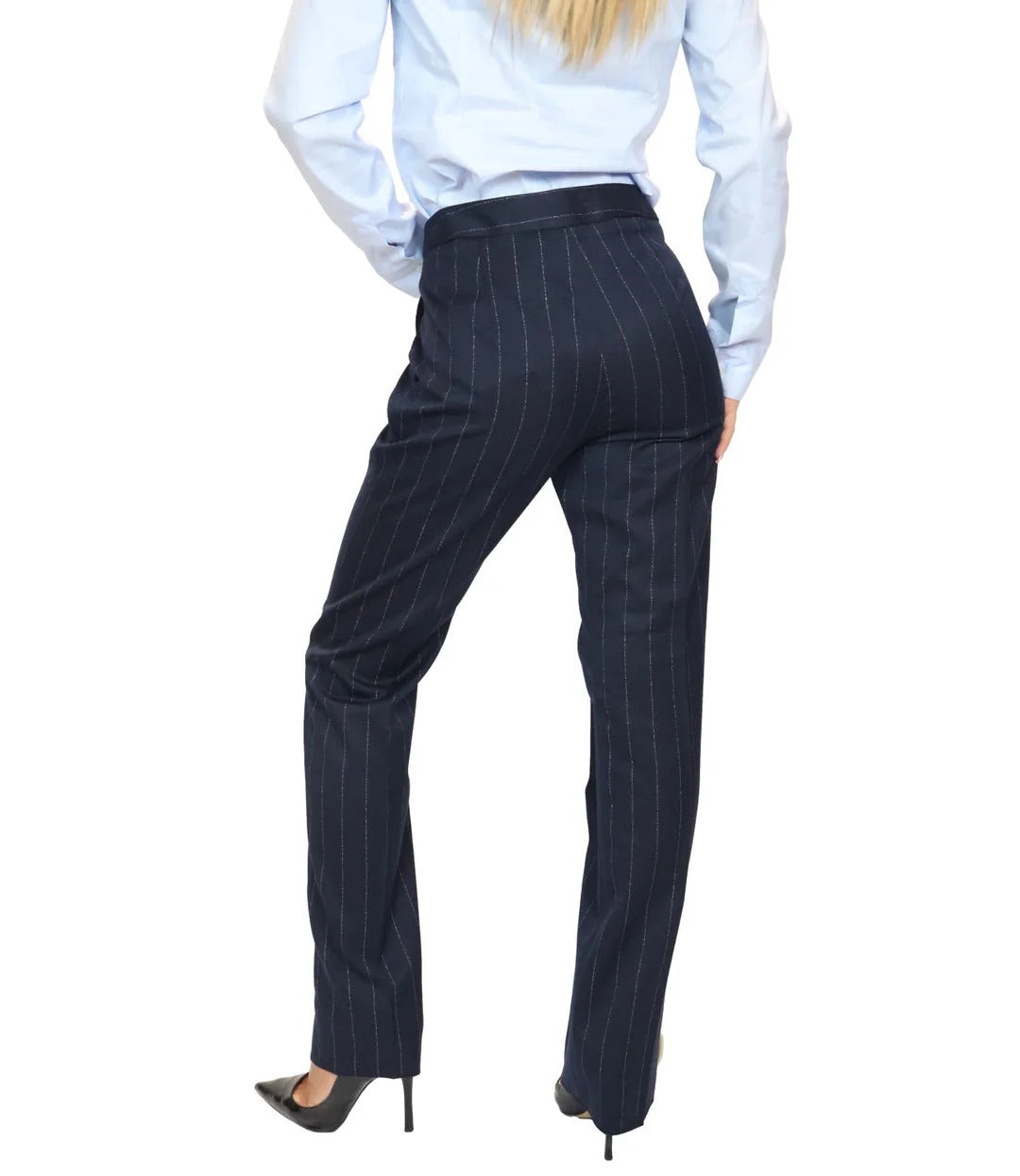 Emme Marella Pantalone da Donna - Comodo - Navy - 2625136121200