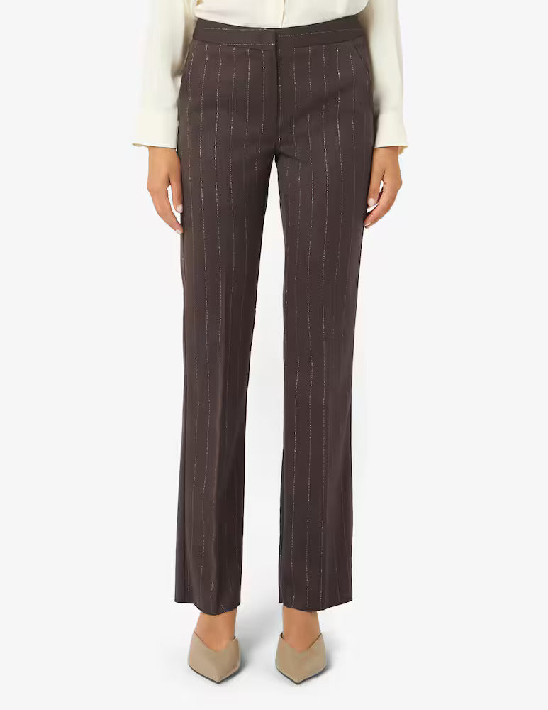 Emme Marella Pantalone da Donna - Comodo - Testa Di Moro - 2625136121200