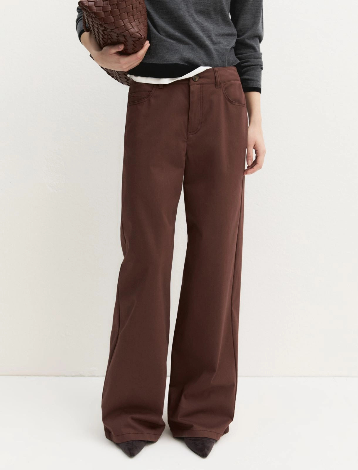 pantalone EMME Marella Modello fuggito Colore marrone